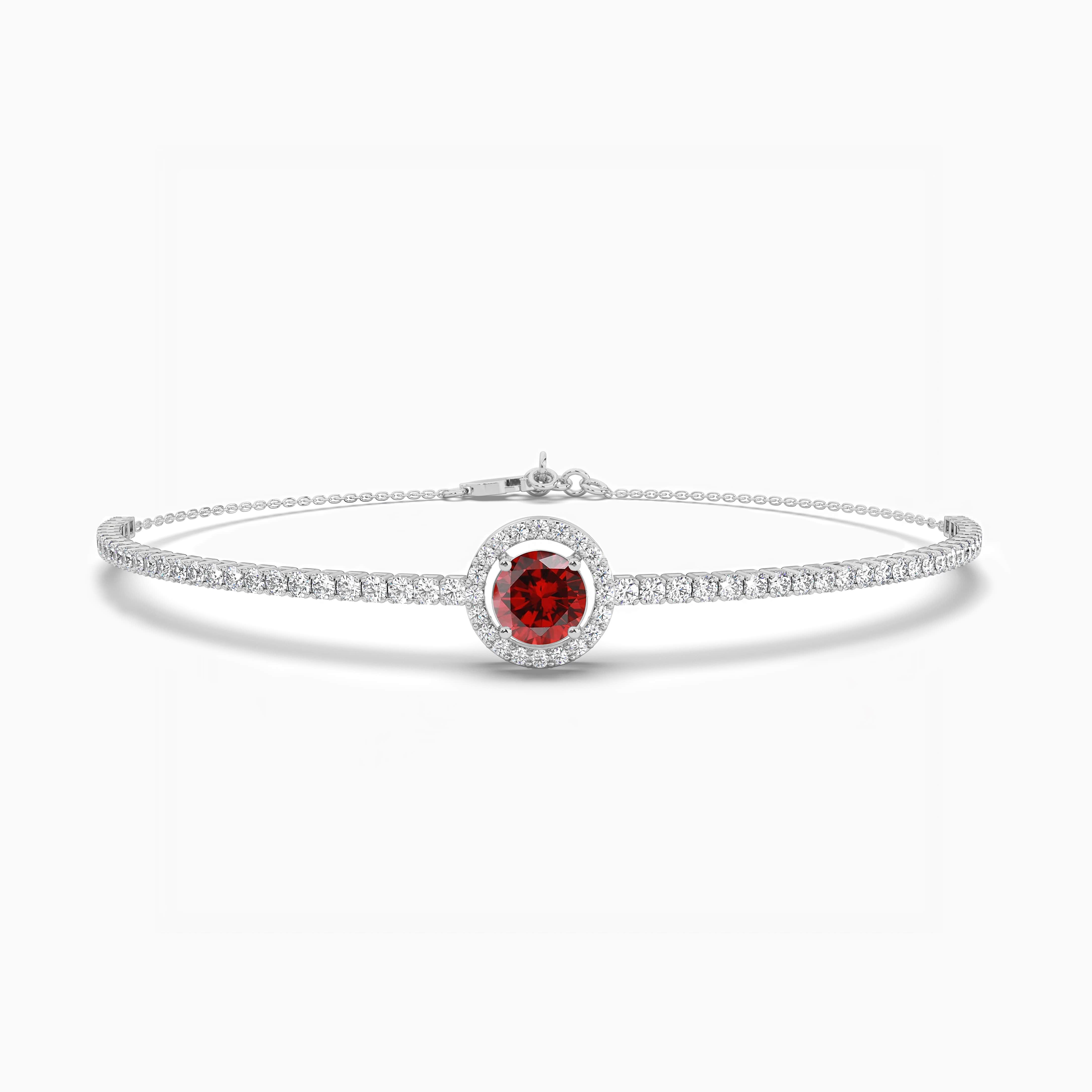Round Shape Bracelet Red Stone Bracelet