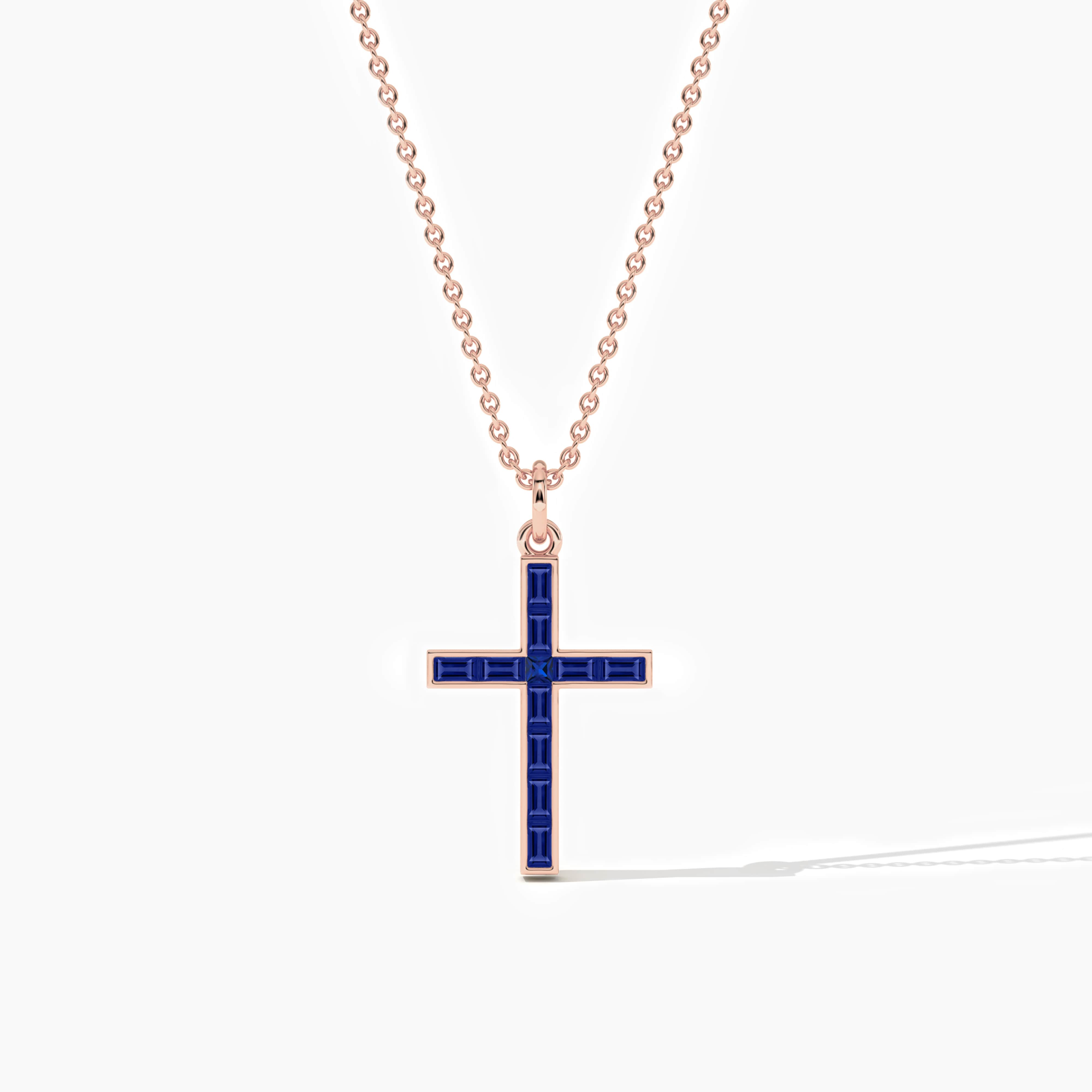 dainty gold cross necklace