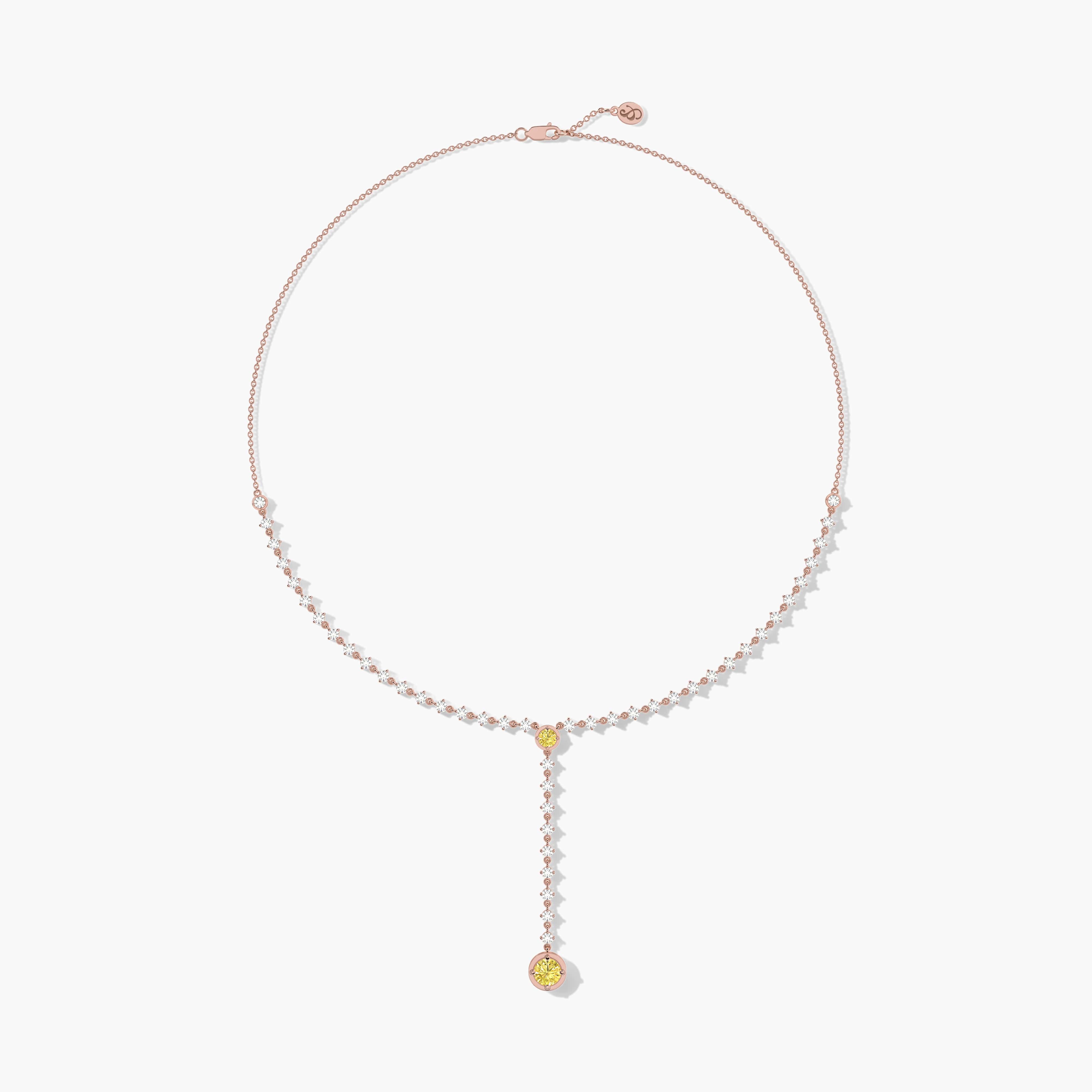 gold diamond tennis necklace