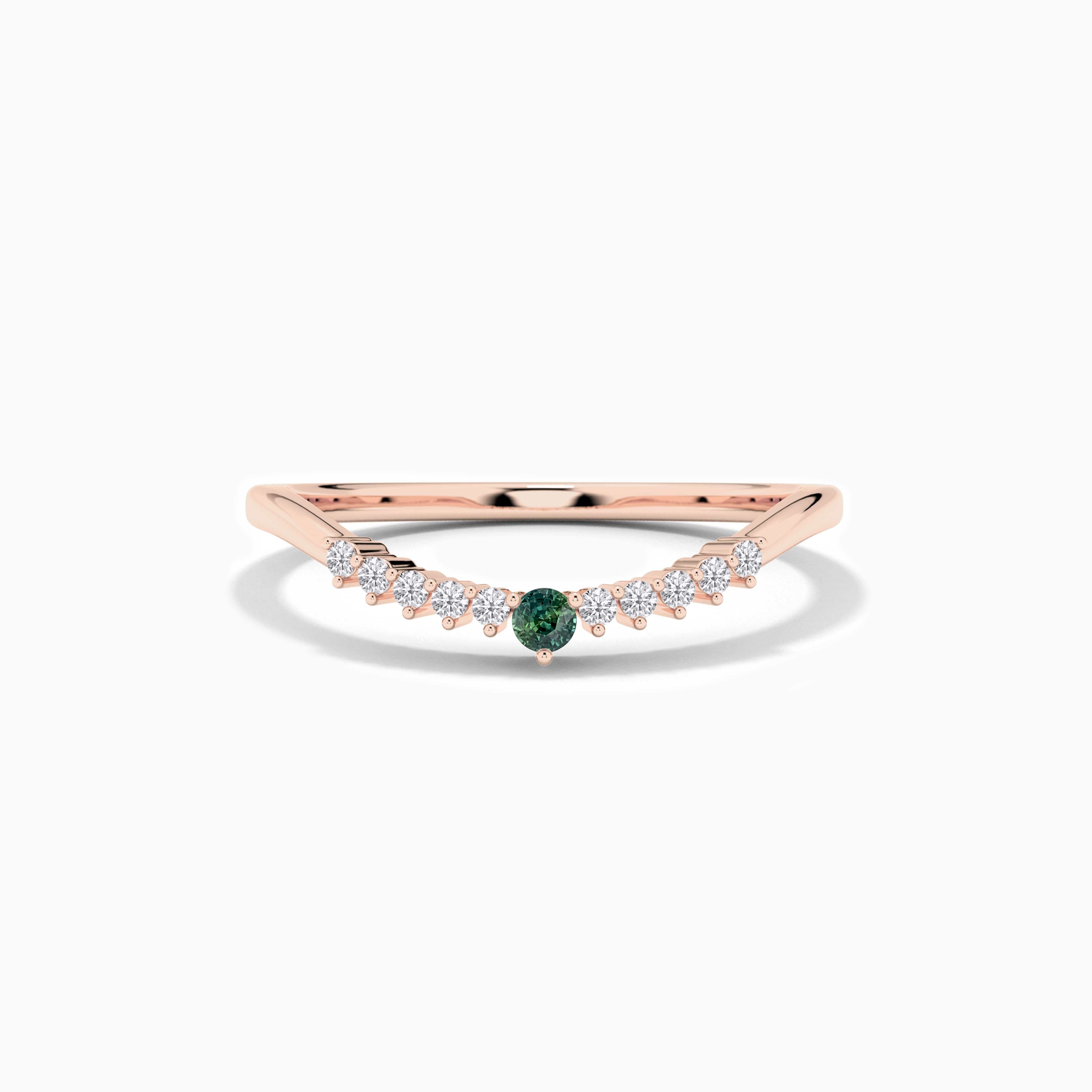 curved diamond wedding ring