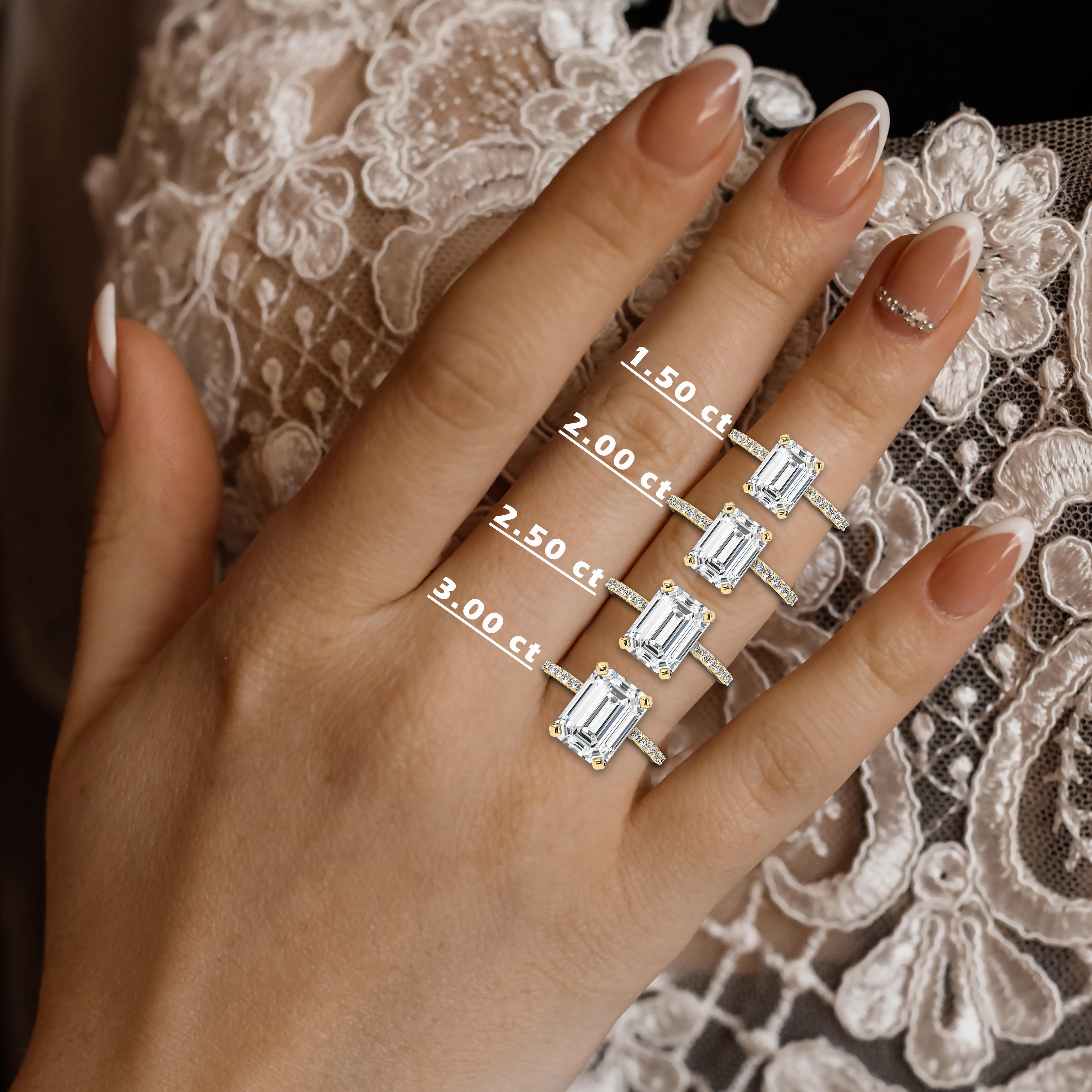  emerald diamond engagement ring