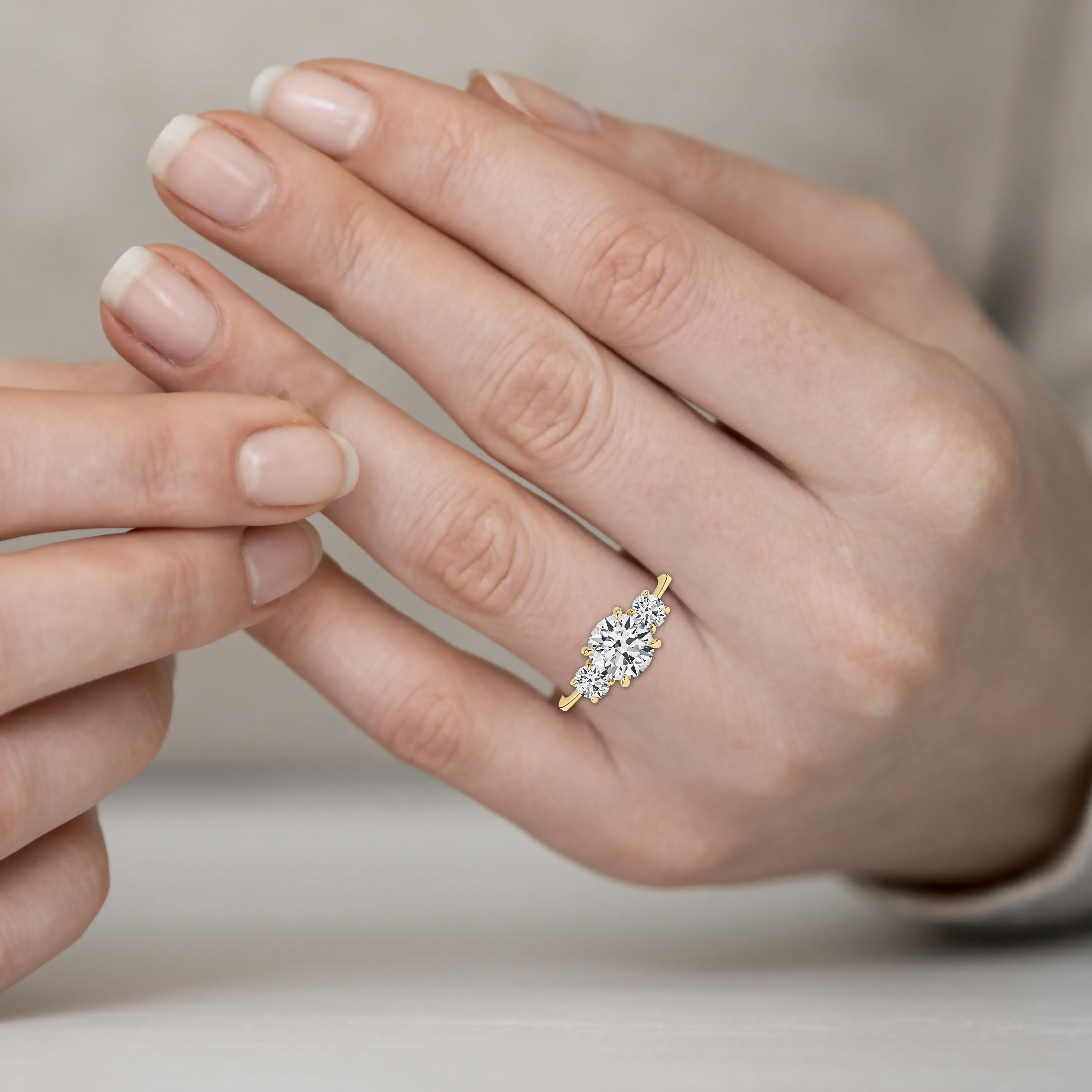 Round Cut Diamond Engagement Ring Style Bridal Wedding 