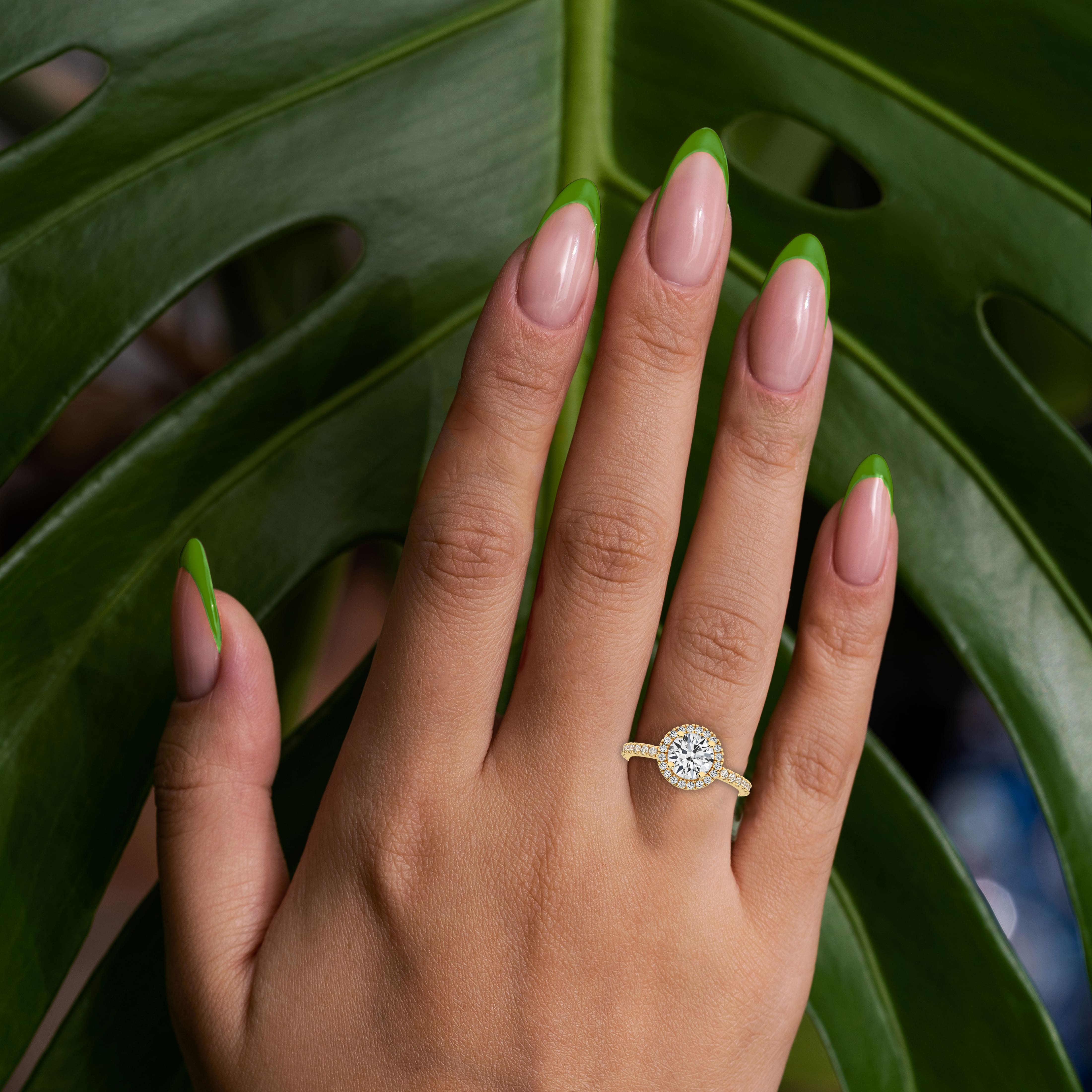 Round Brilliant Cut Natural Diamond Engagement Ring