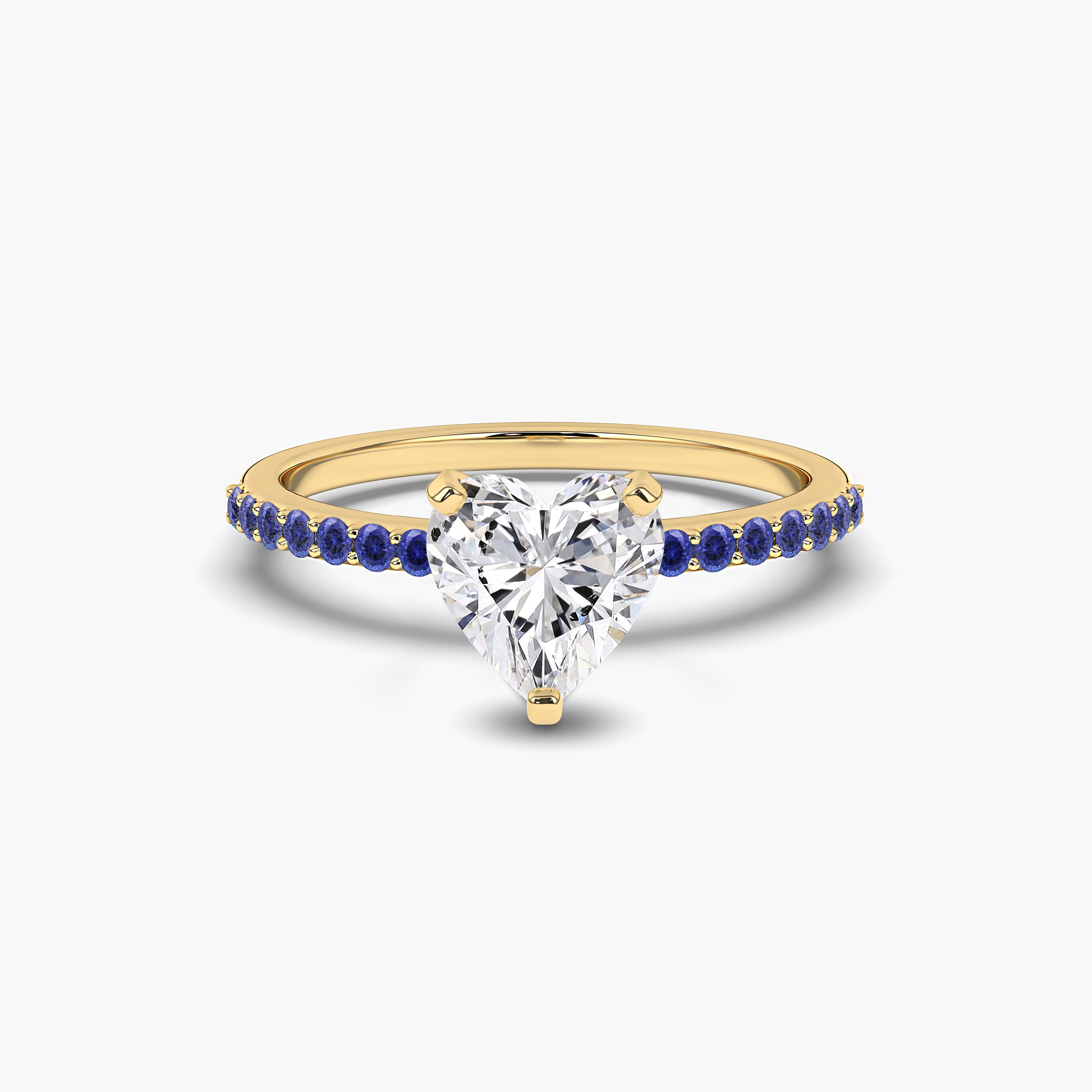 blue sapphire side stones ring 