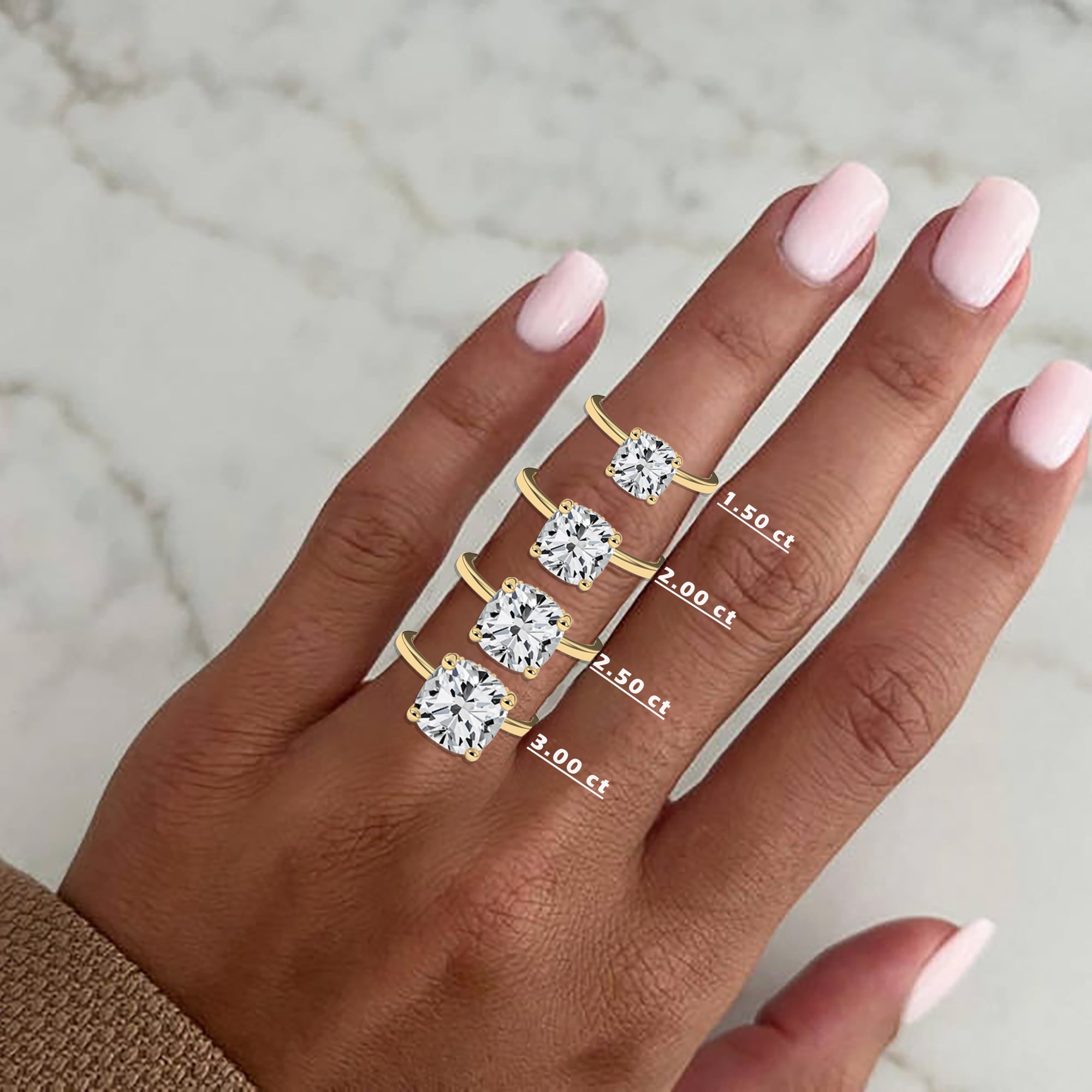 Hidden Halo diamond engagement ring