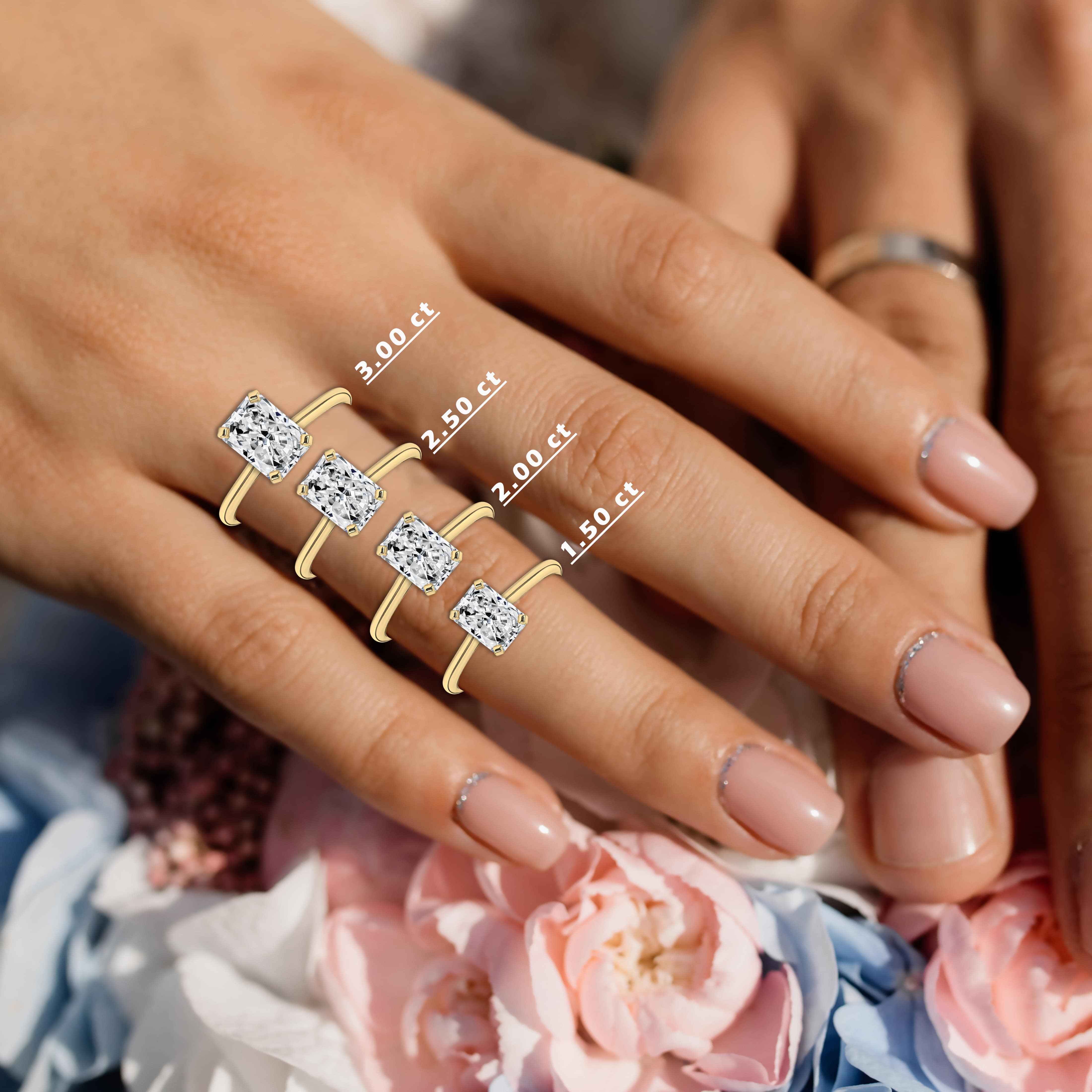 women's solitaire diamond ring
