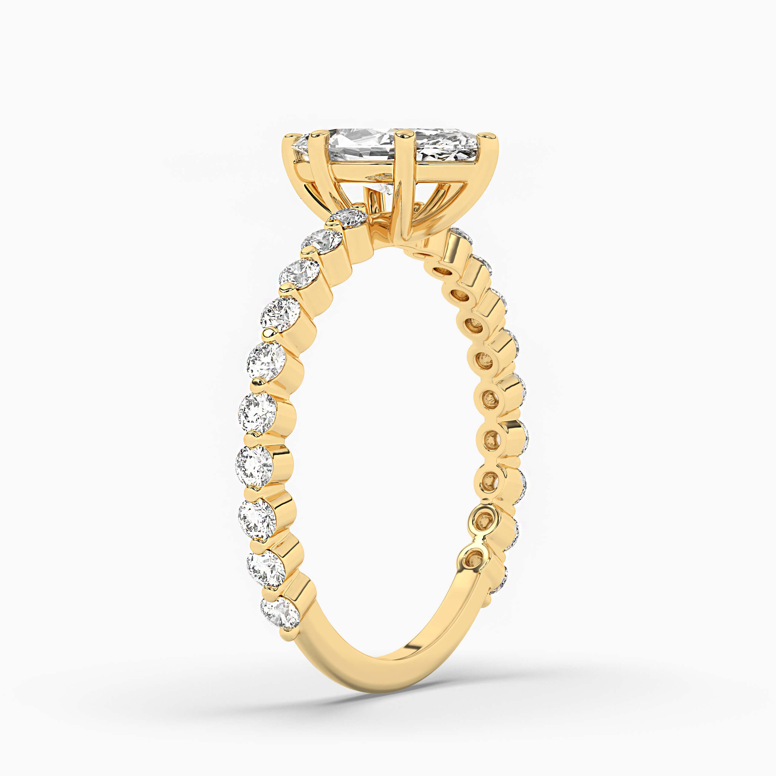 Lab-Created Diamond Engagement Ring Marquise