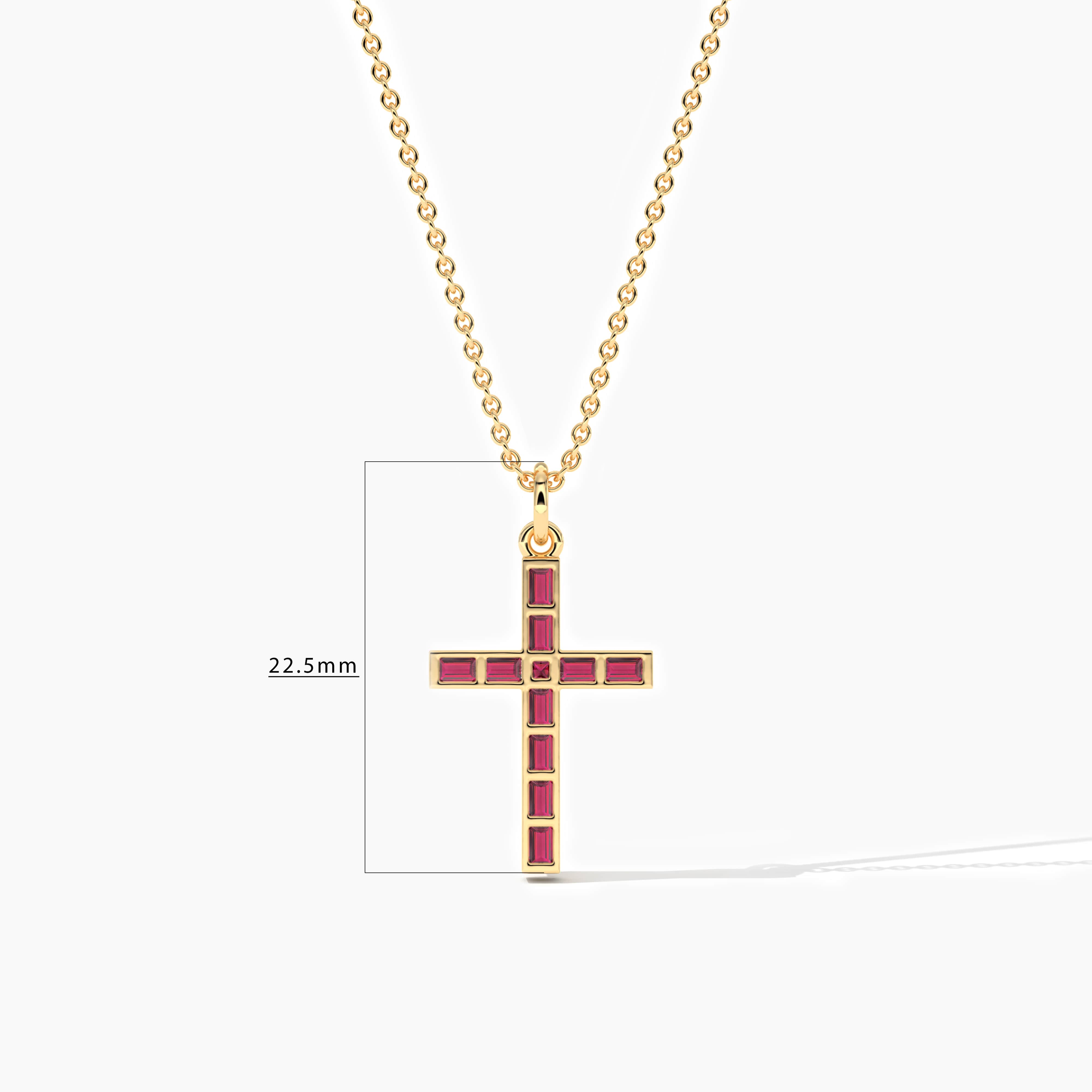 gold and ruby cross