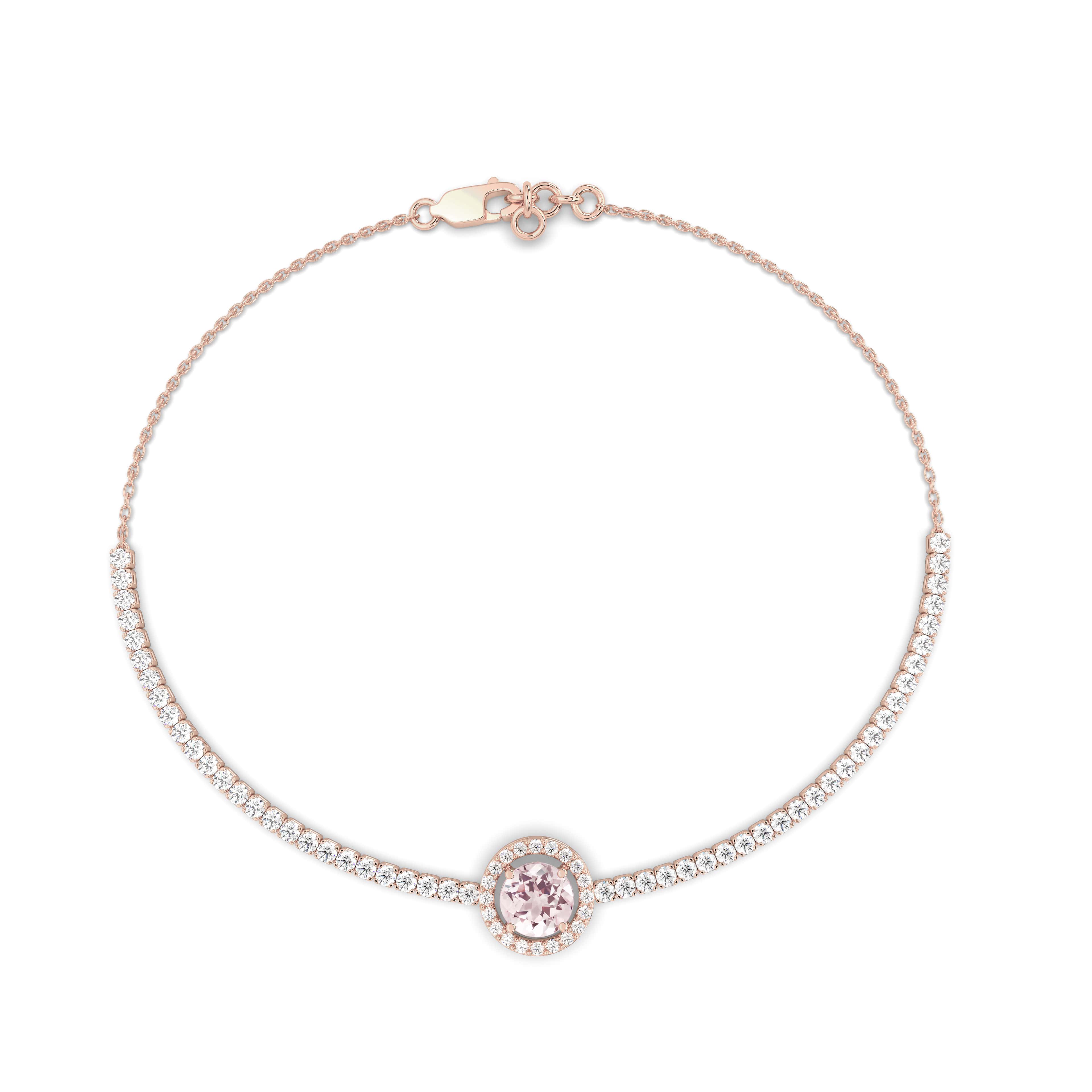 Sparkling Dance Rose Gold-Tone Plated Purple Bangle Bracelet