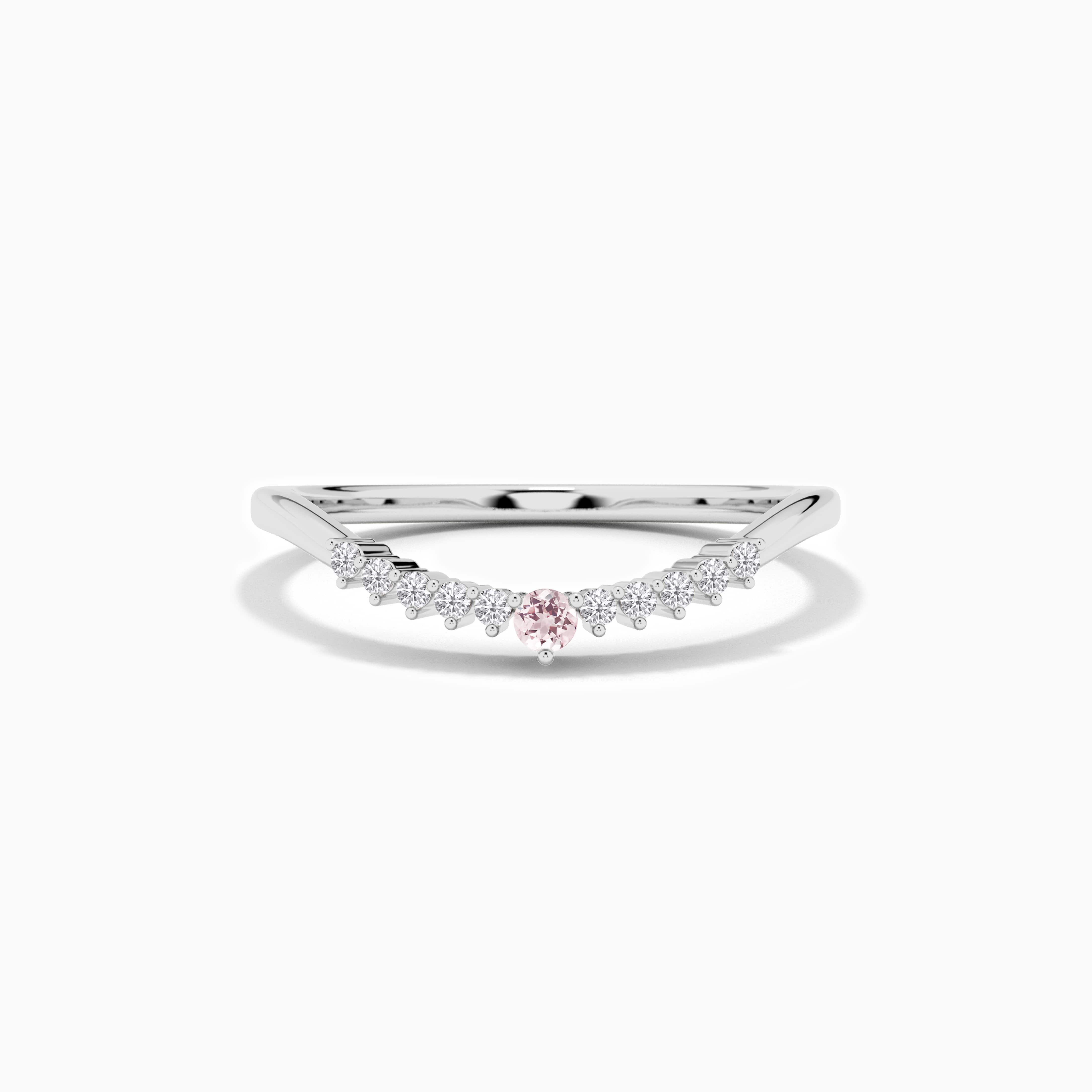 Birthstone and Round Stackable Diamond Ring