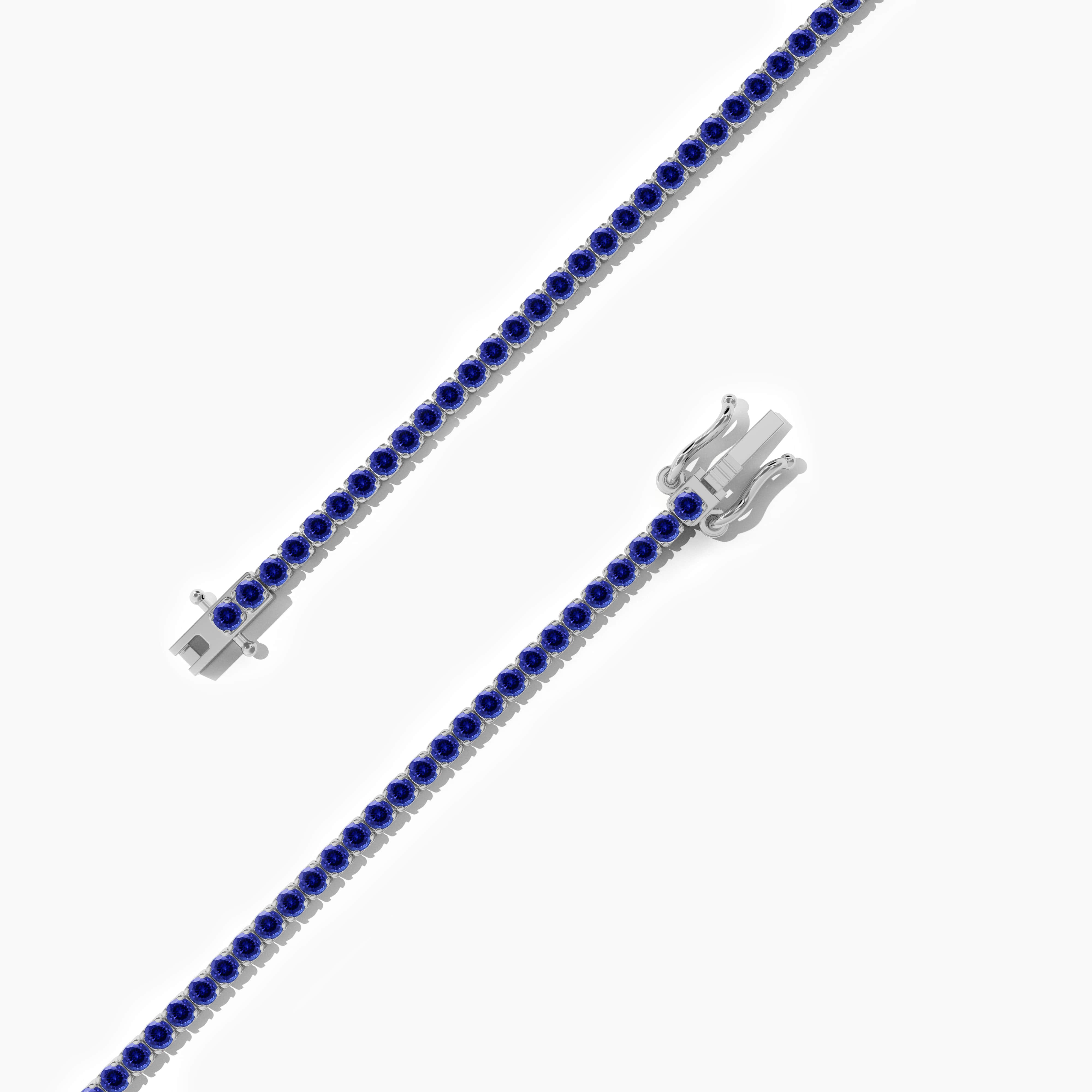 blue sapphire tennis bracelet 