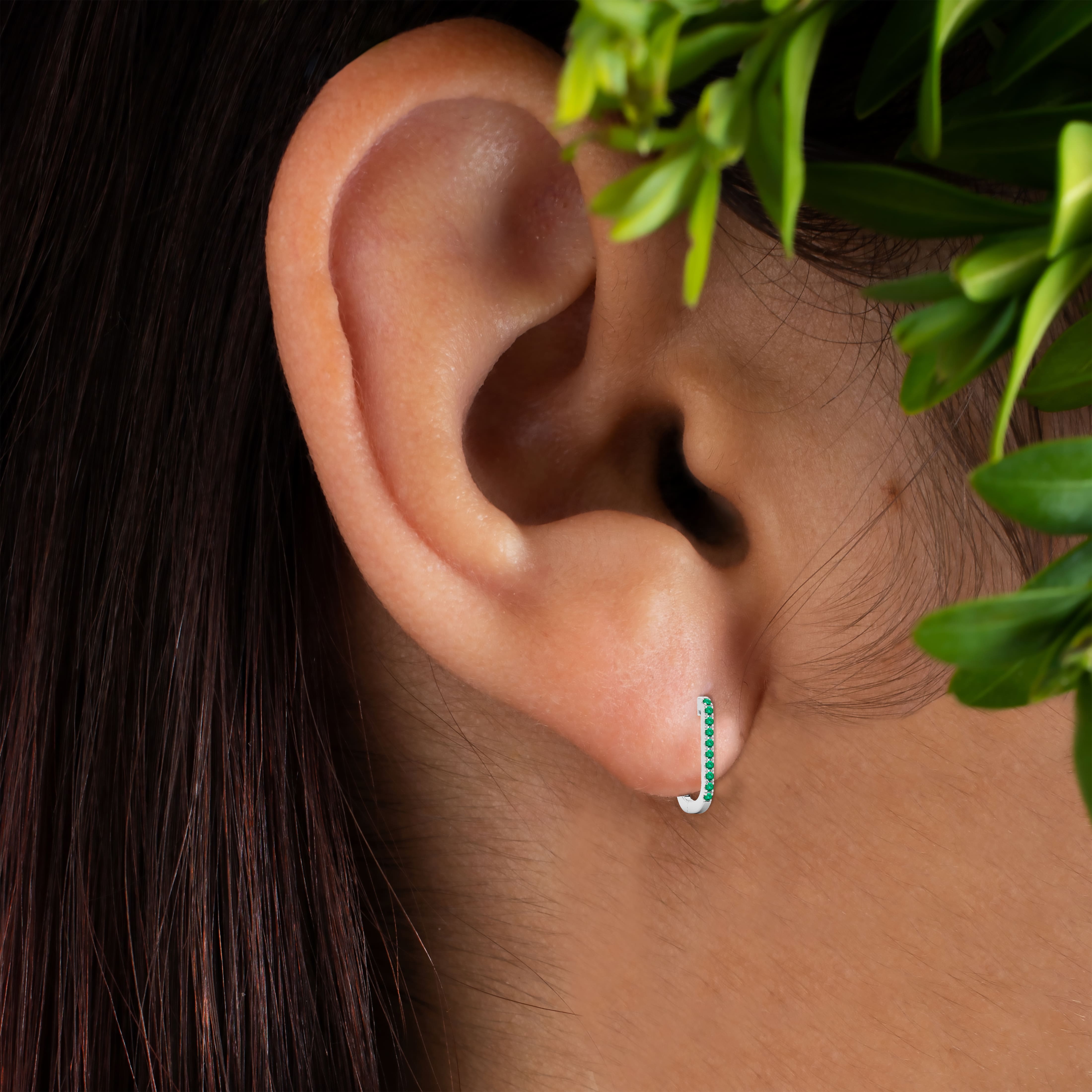 paper clip diamond earrings