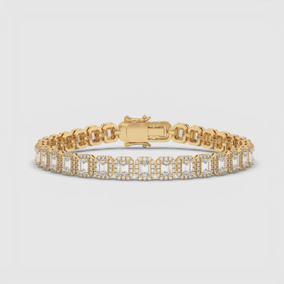 Women Girls Design Diamond Tennis Bracelet