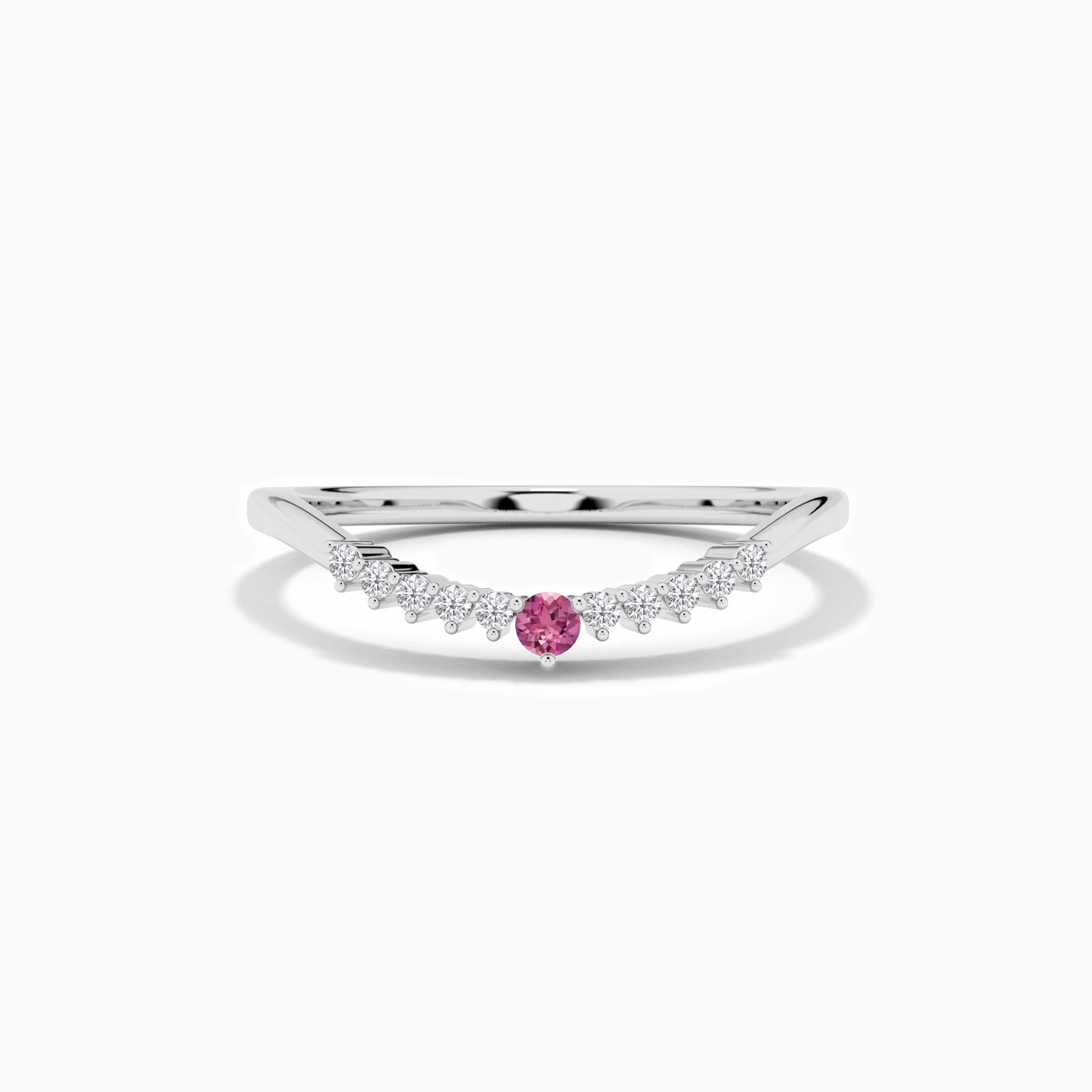 Birthstone and Round Stackable Diamond Ring
