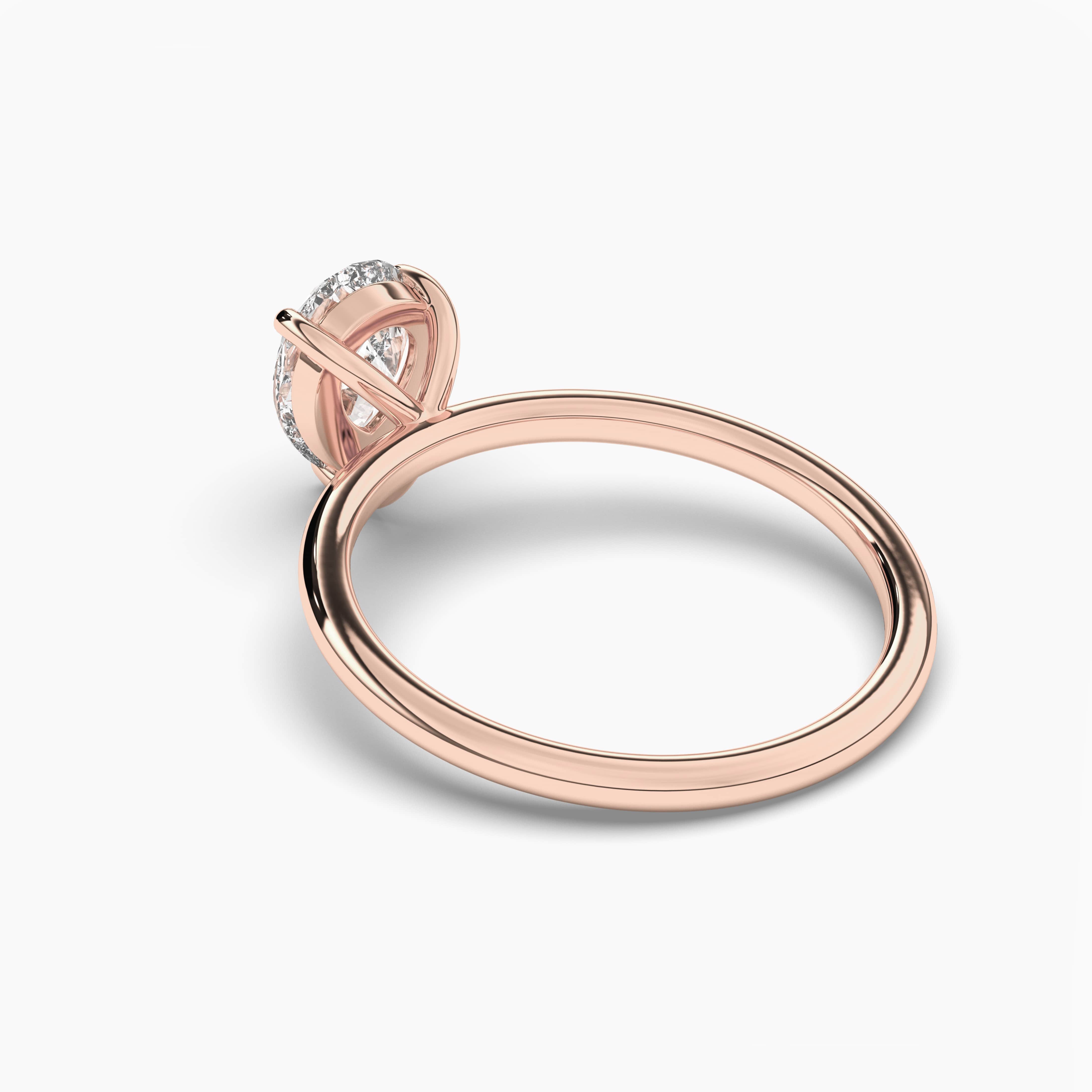 pear shaped engagement ring side view