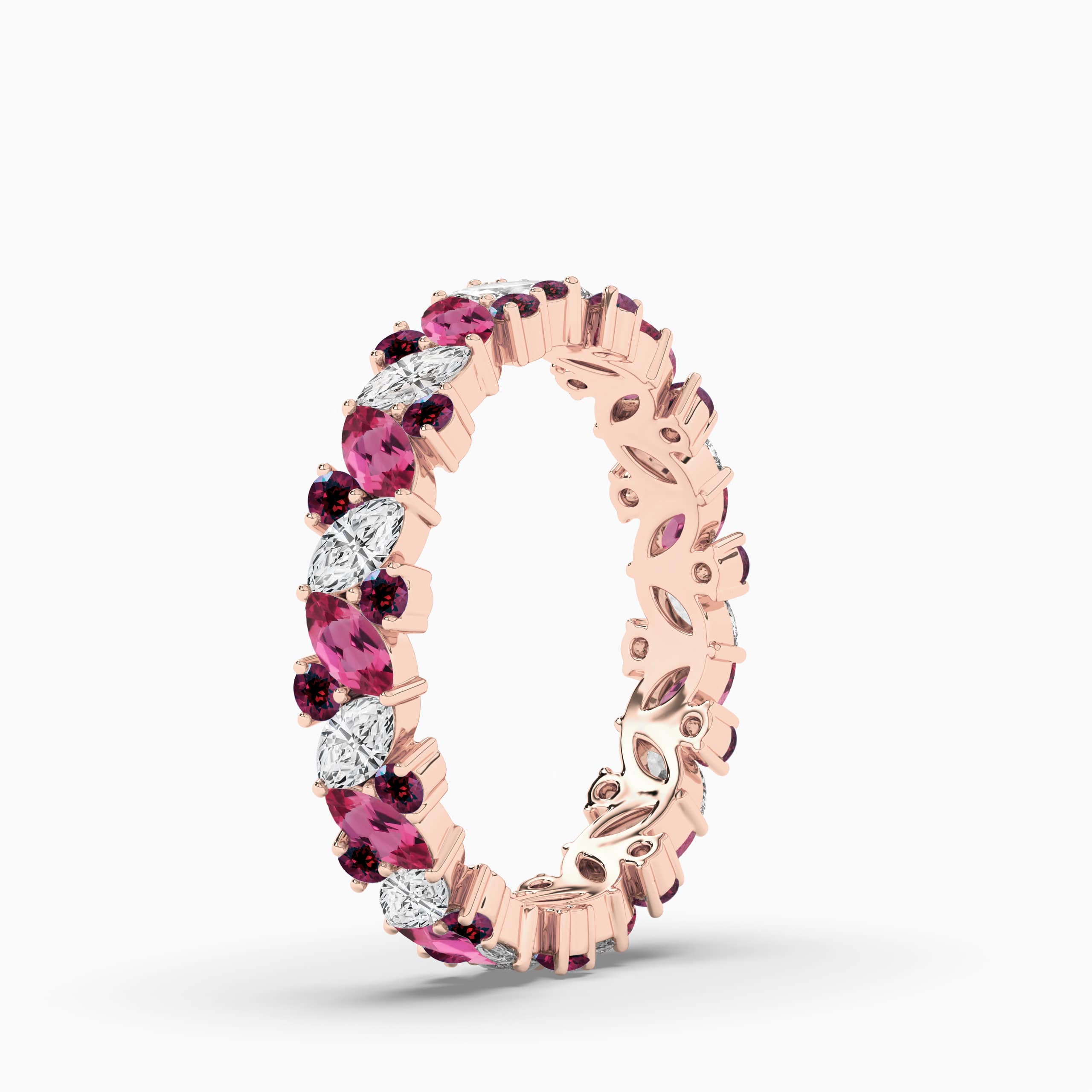 rose gold eternity wedding band