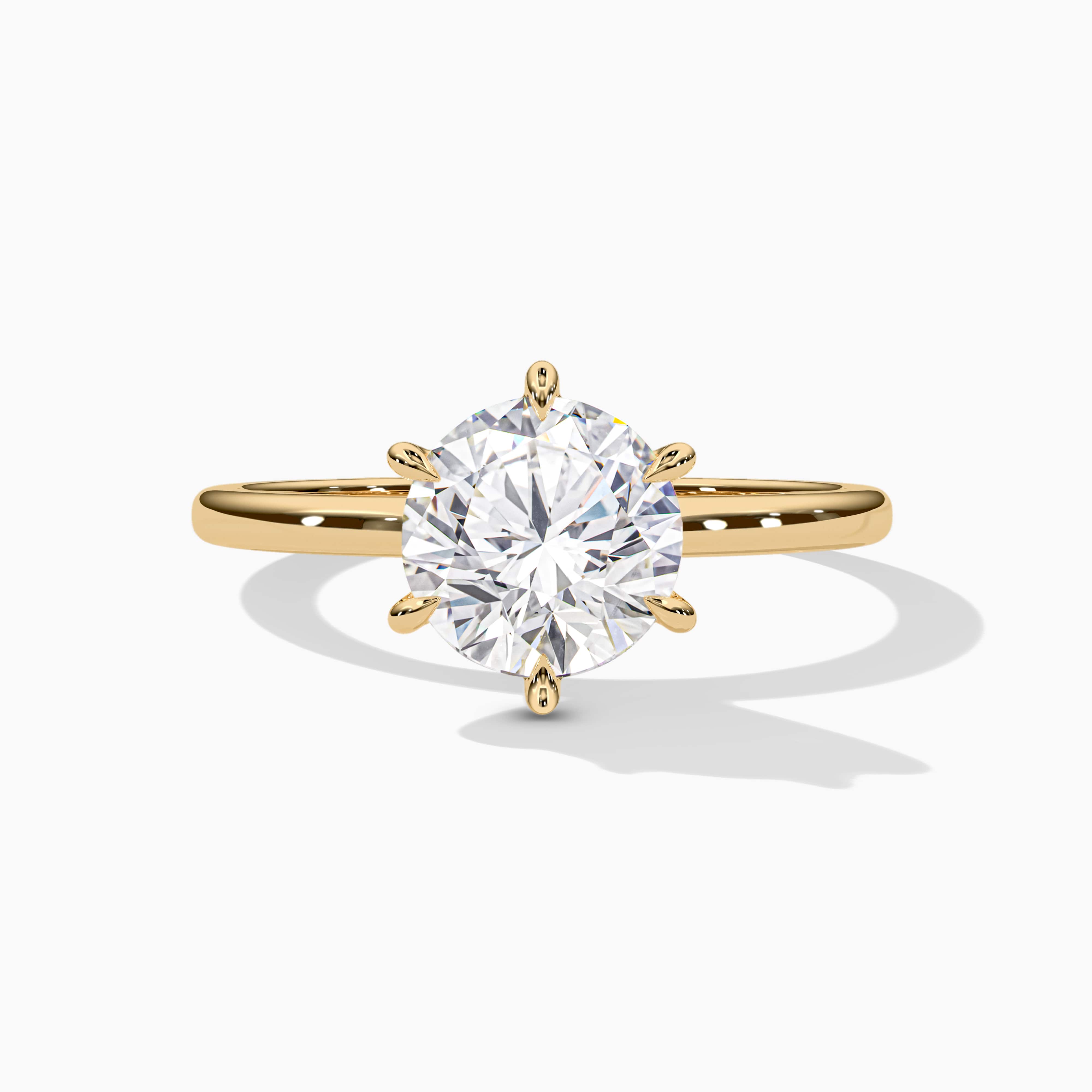 round solitaire engagement ring