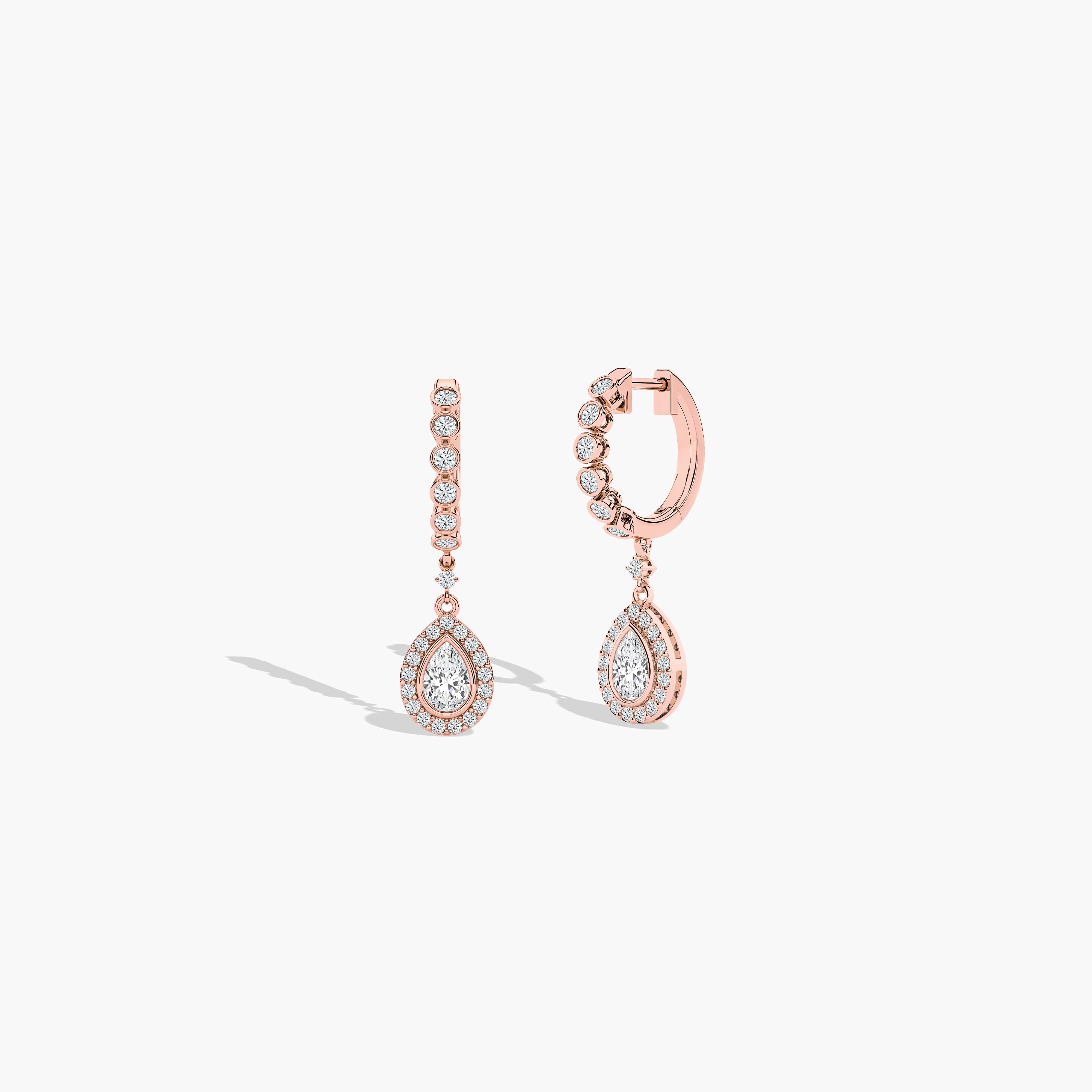 drop earrings with diamonds