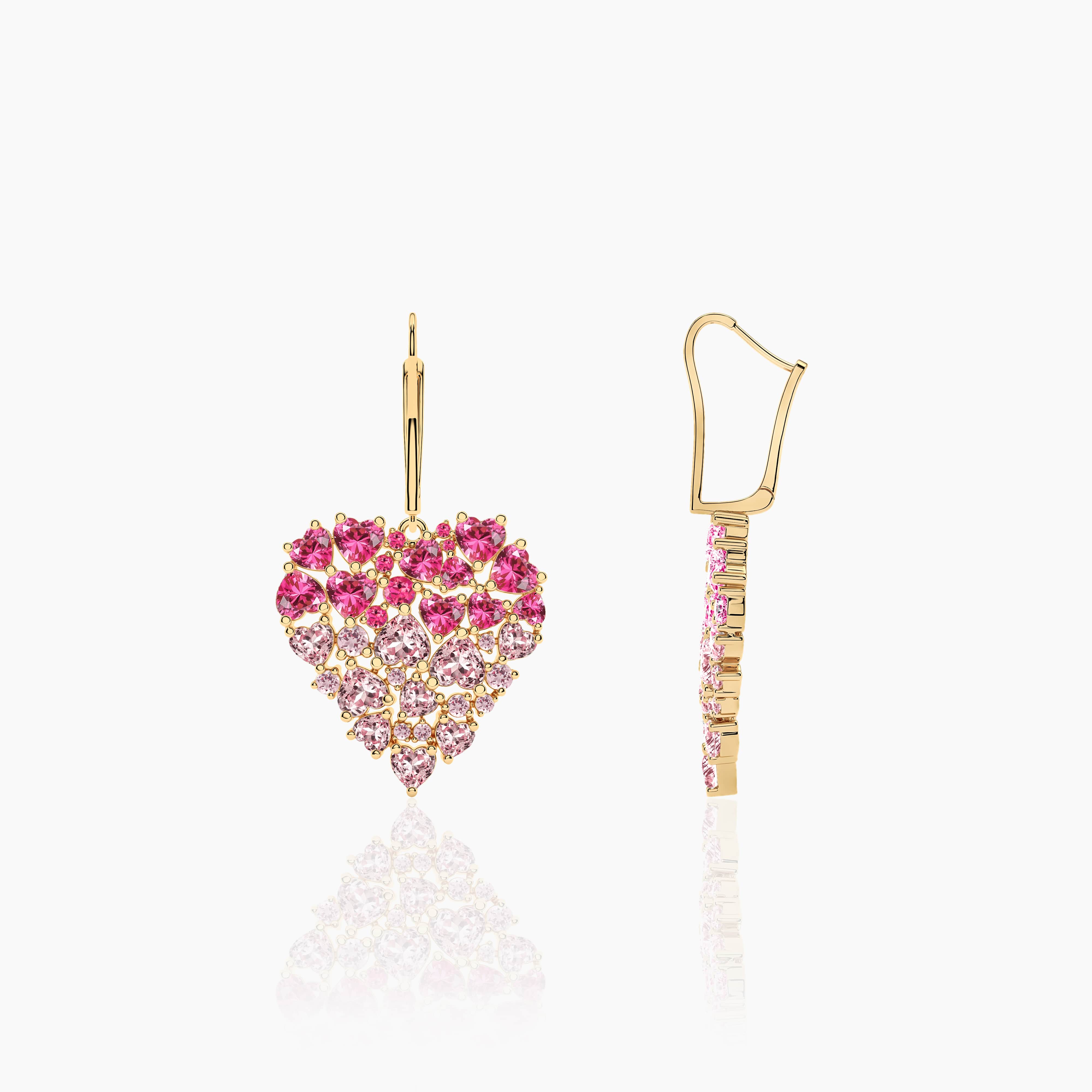 drop earrings with diamonds​