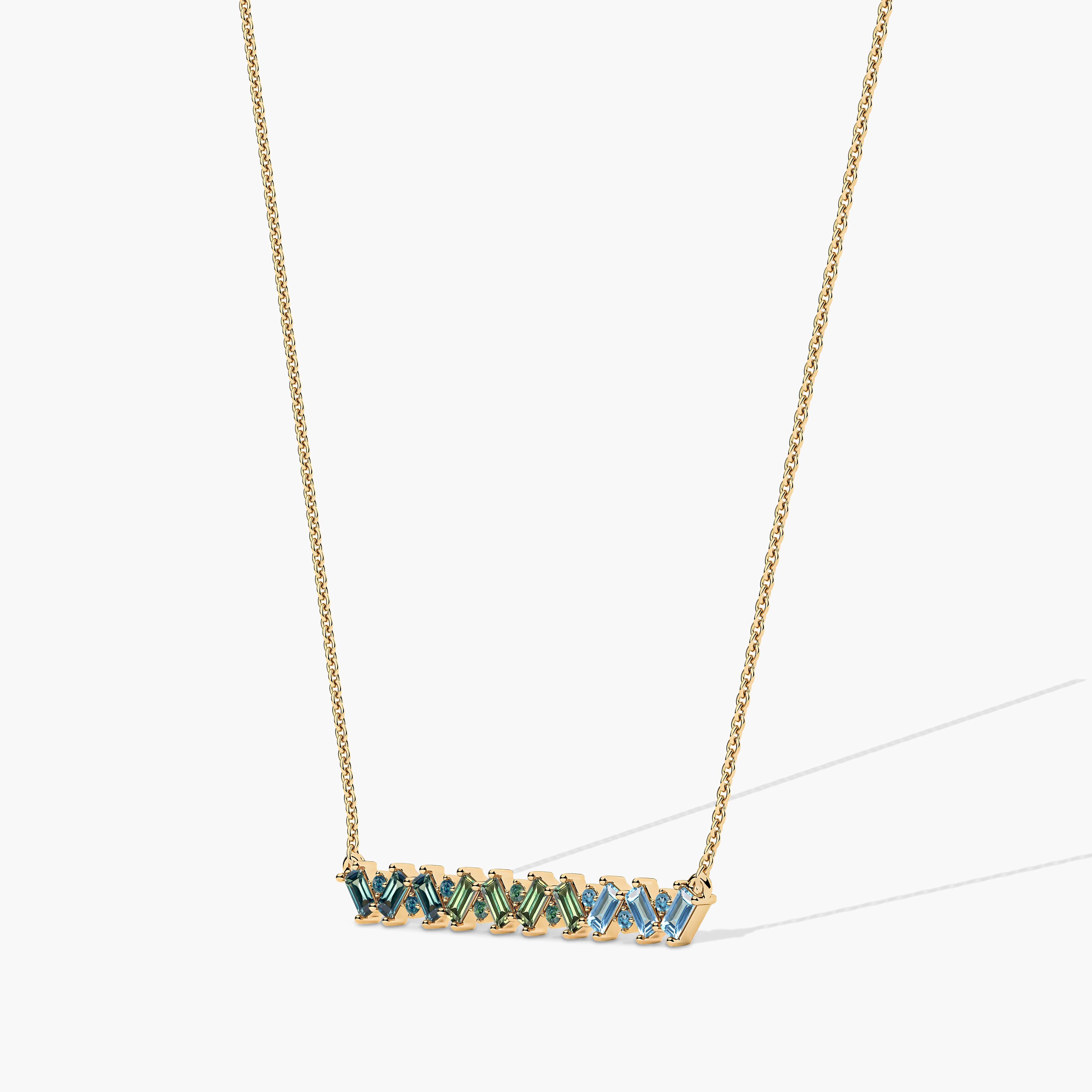 diamond vertical bar necklace