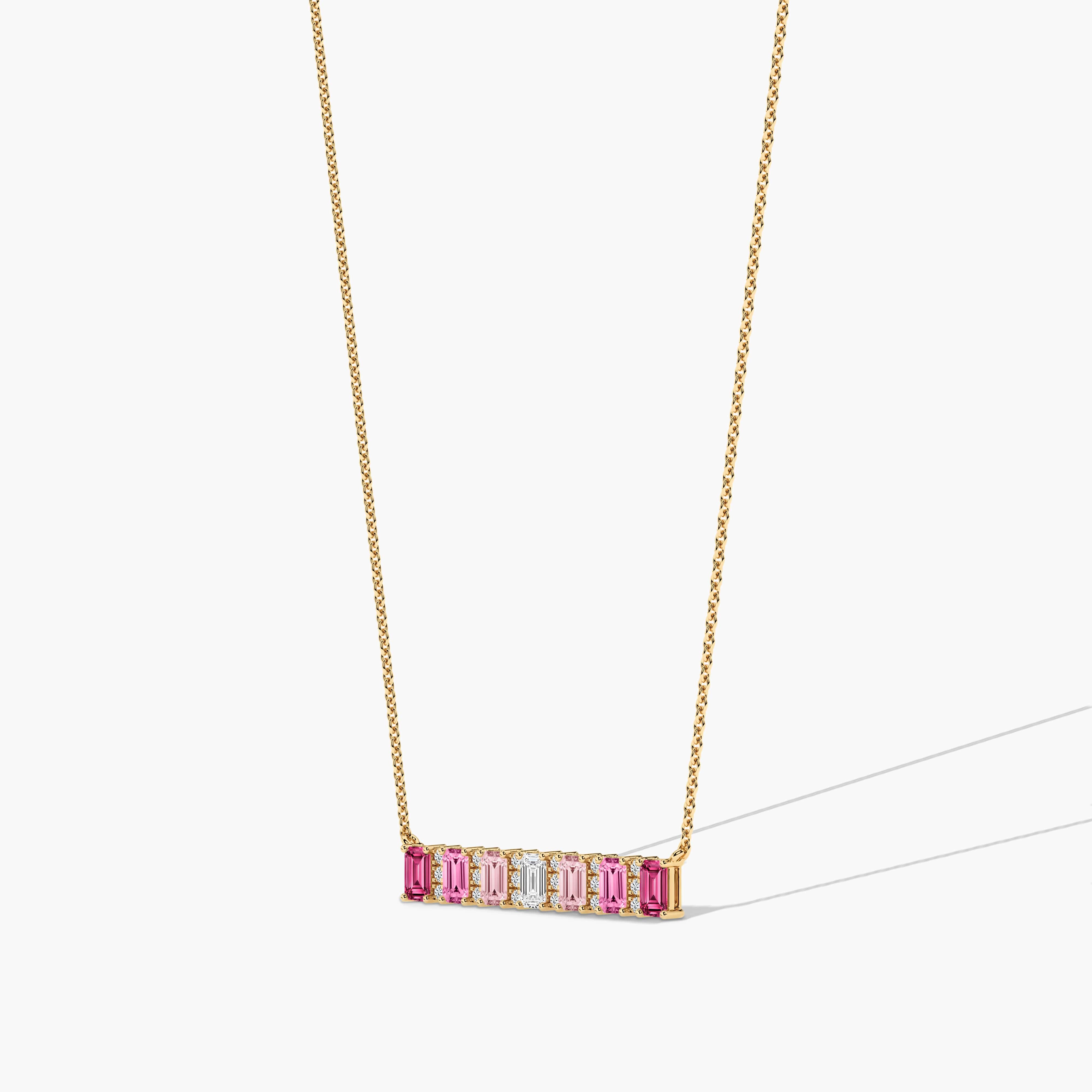 pink color stone necklace​