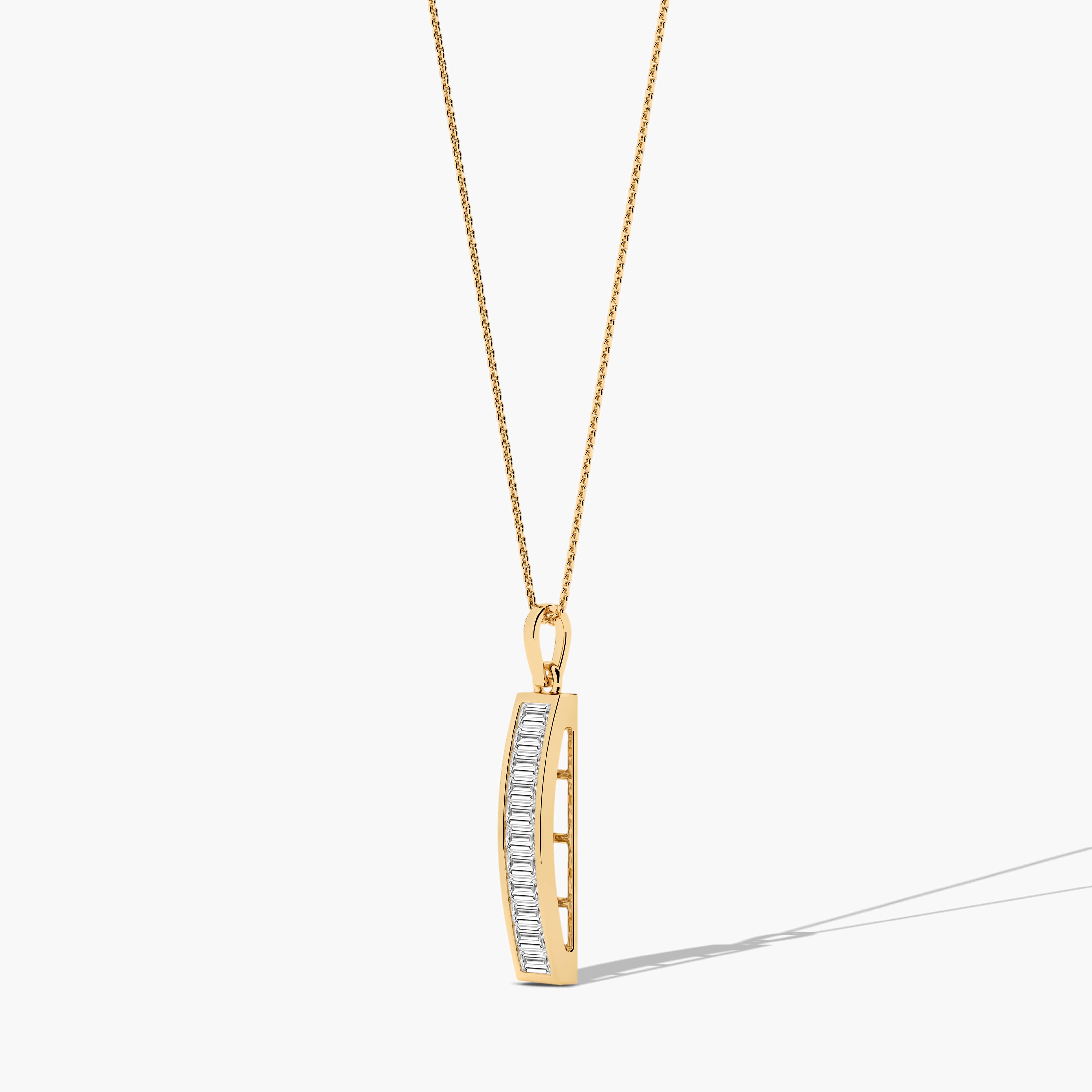 baguette tennis necklace