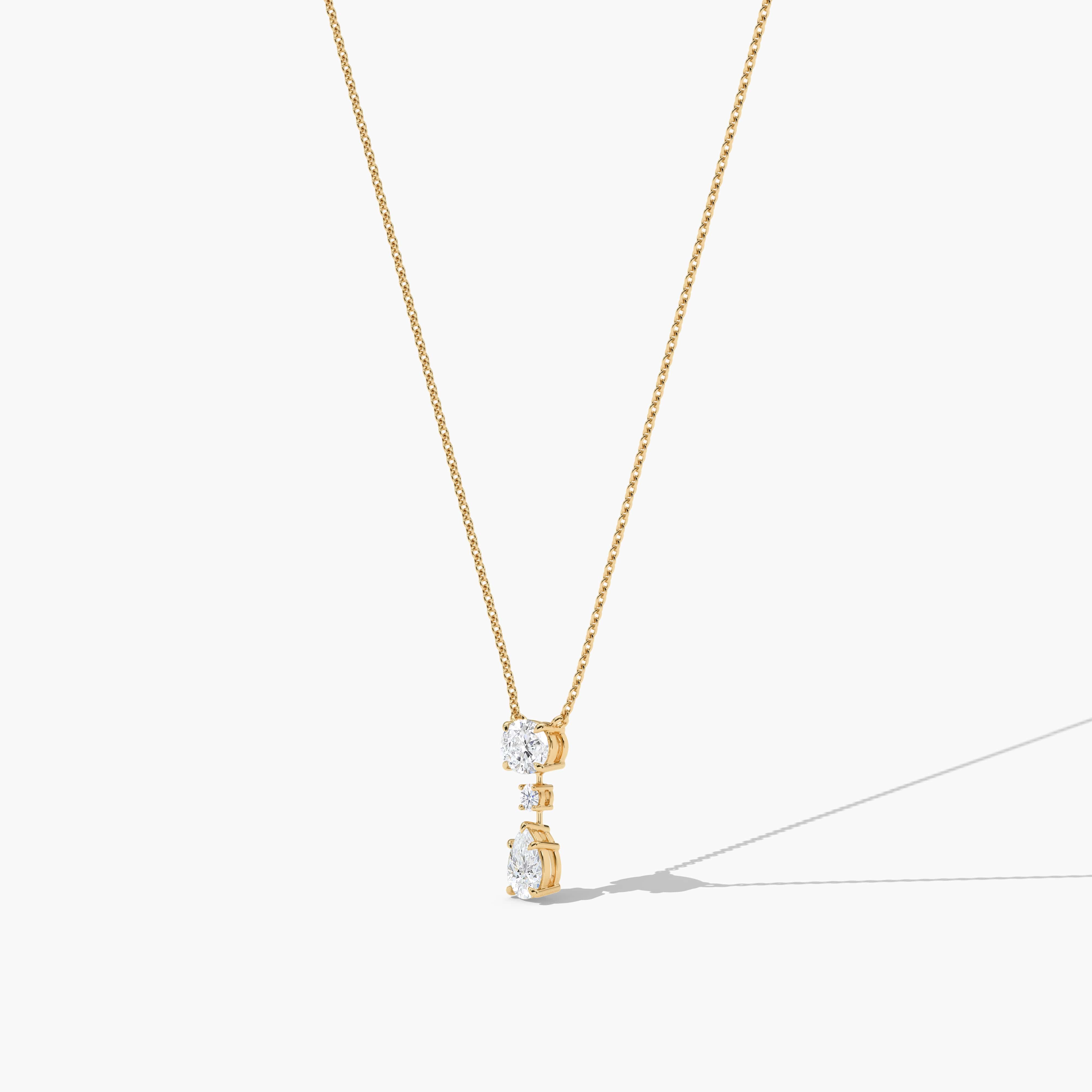 diamond drop pendant necklace​