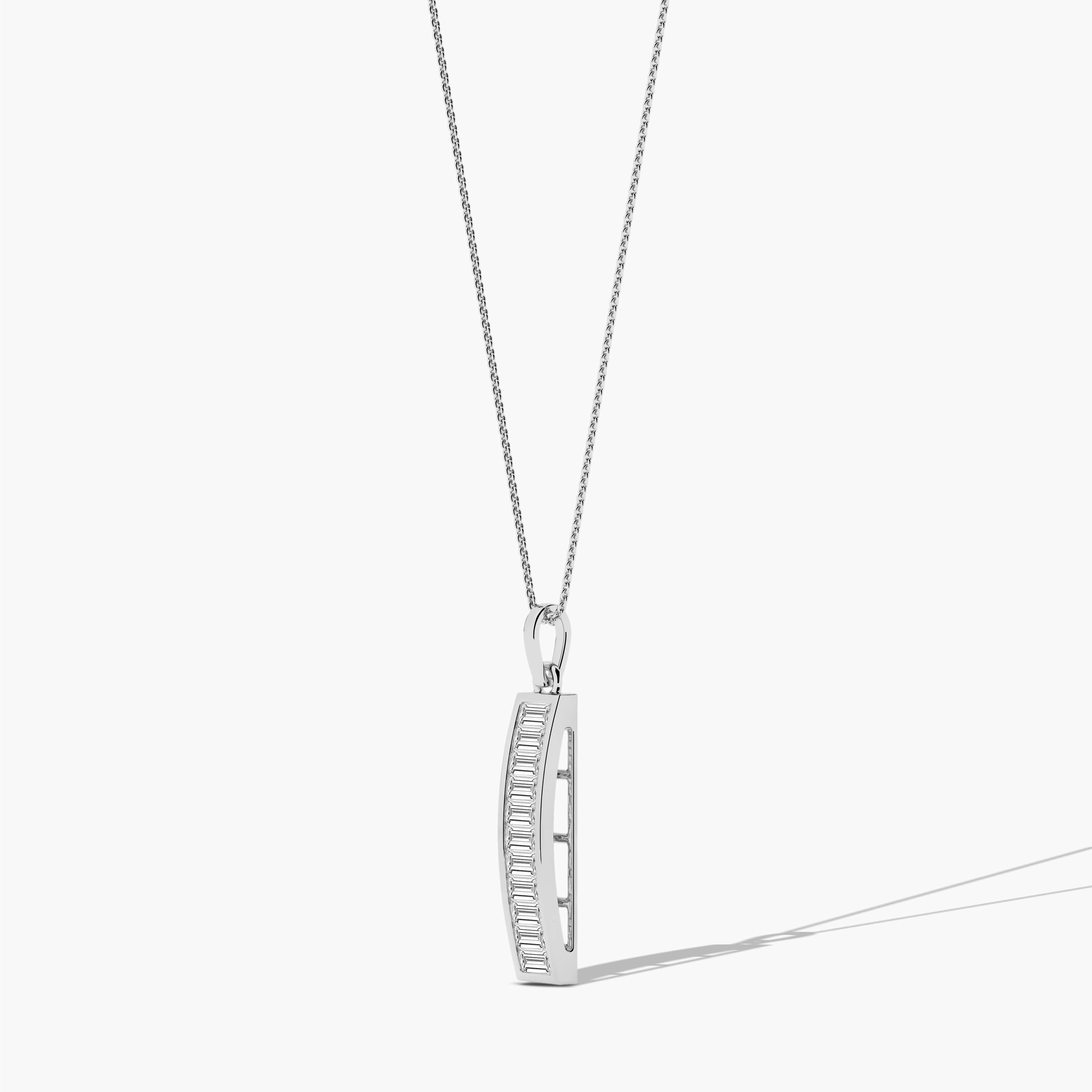 diamond baguette necklace​