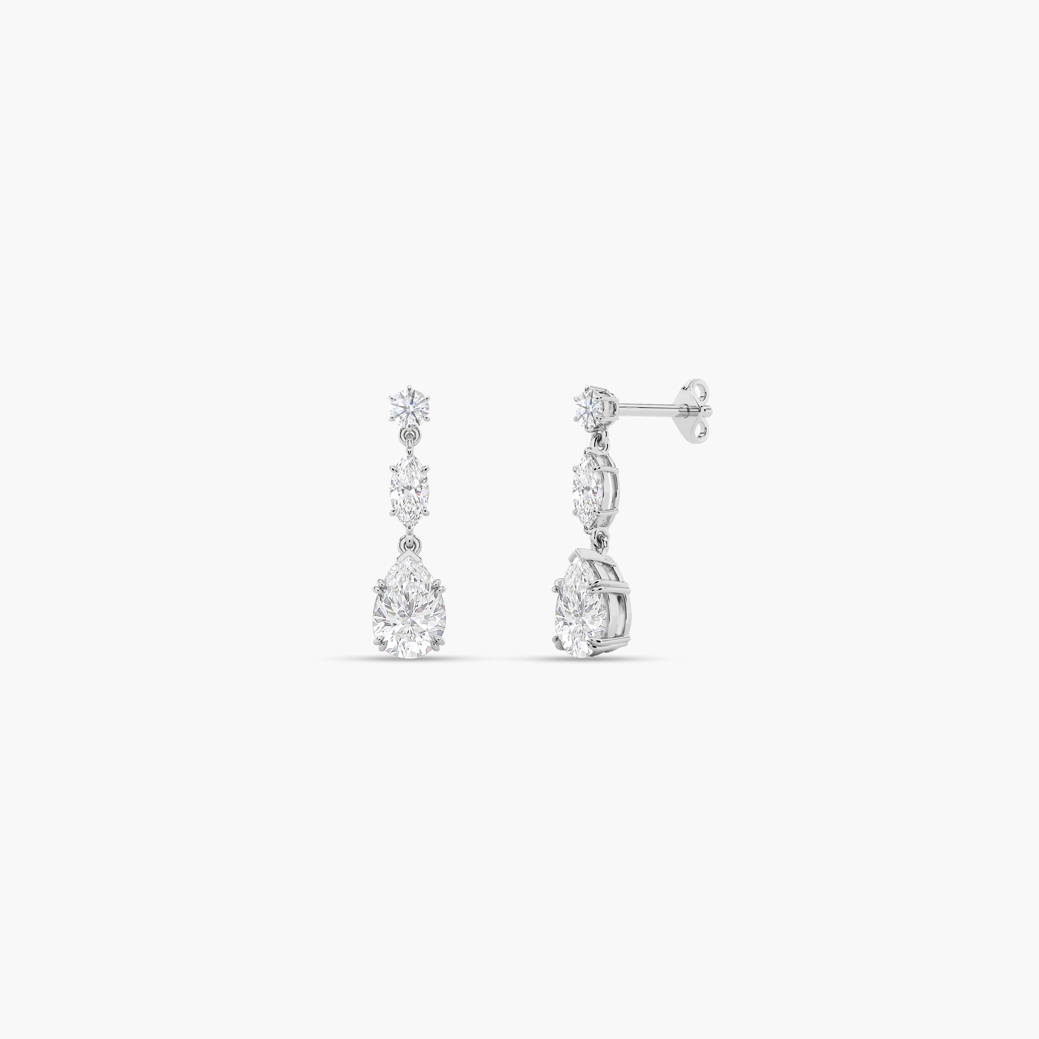 lab diamond drop earrings