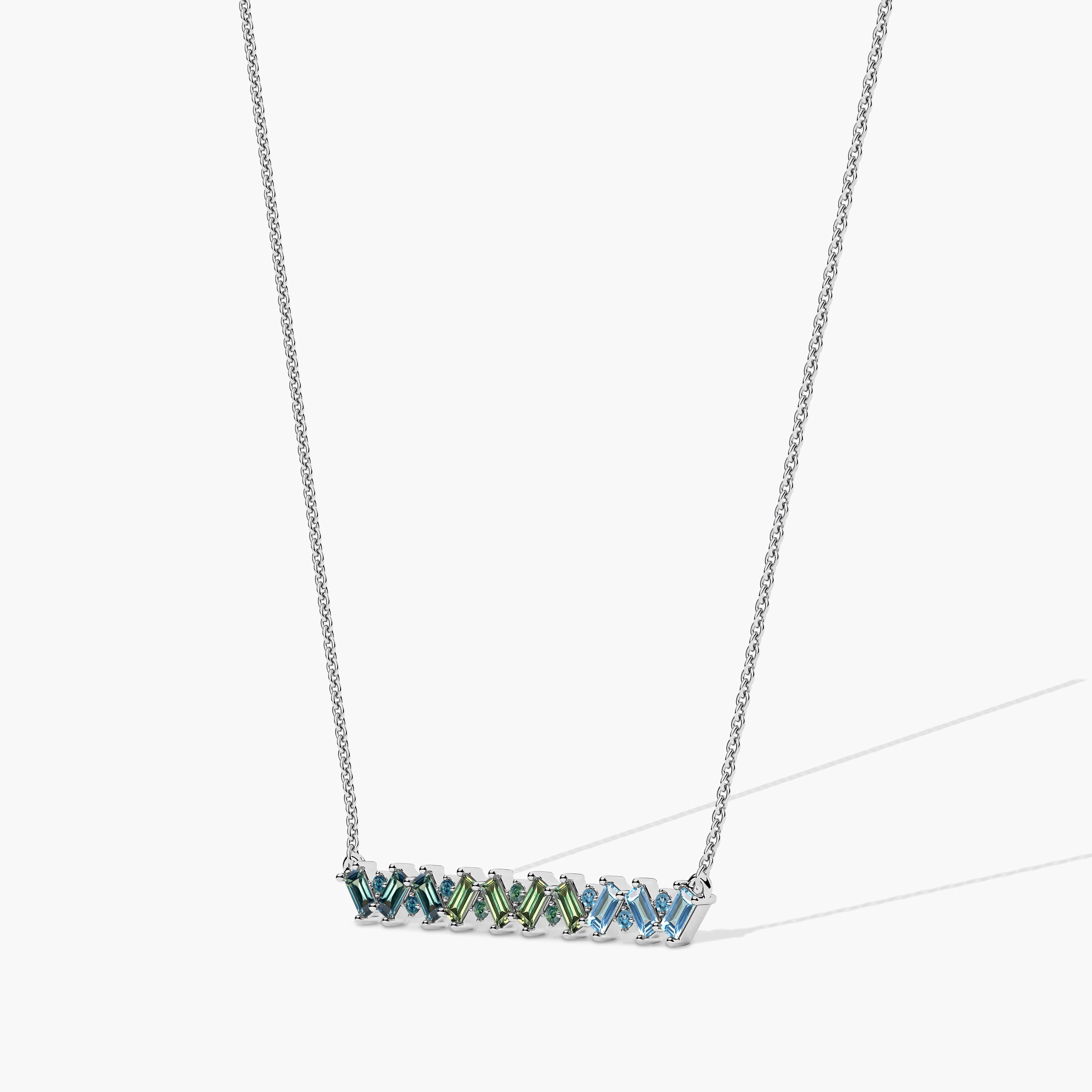 vertical bar diamond necklace