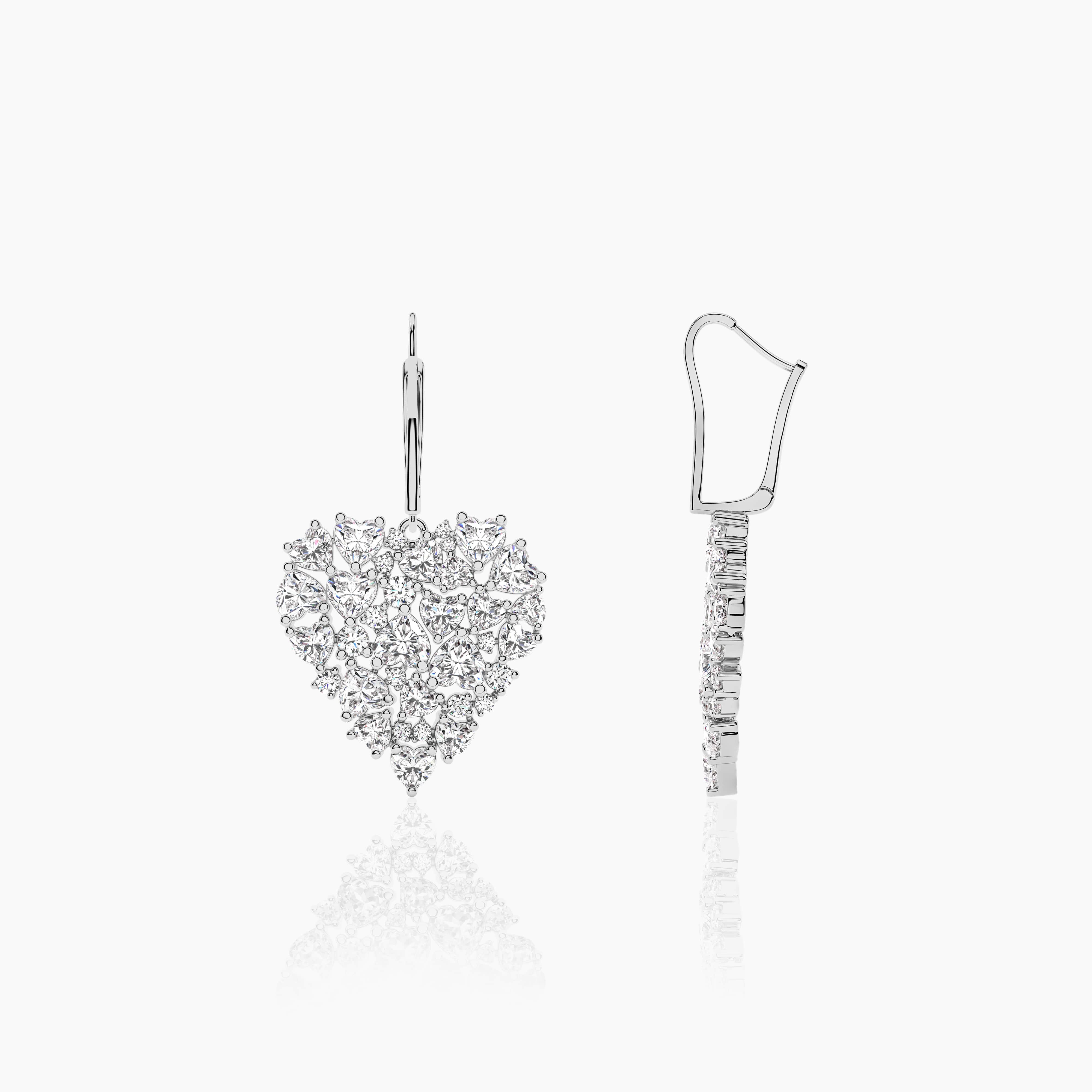 14k gold diamond drop earrings​