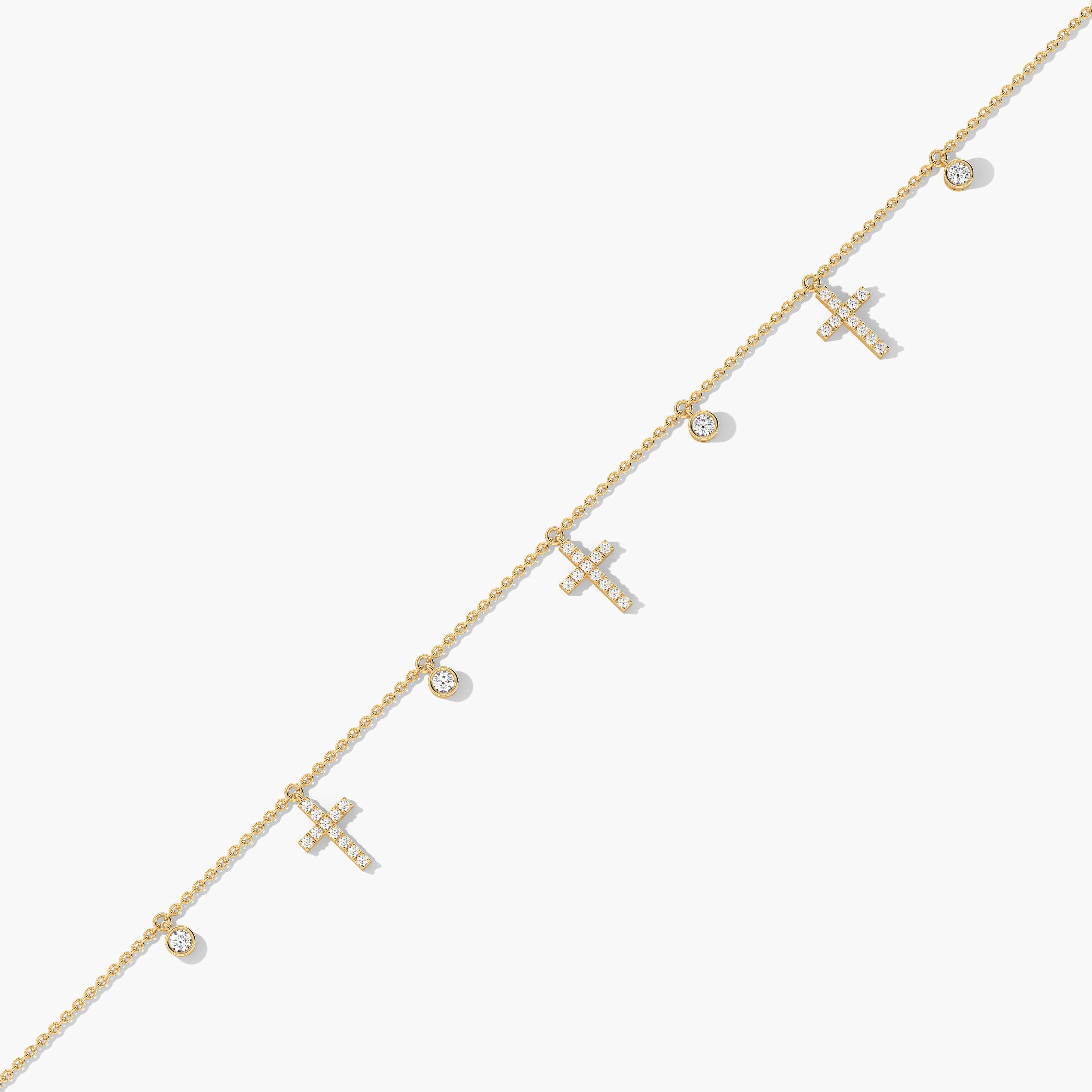 cross bracelet with diamonds​