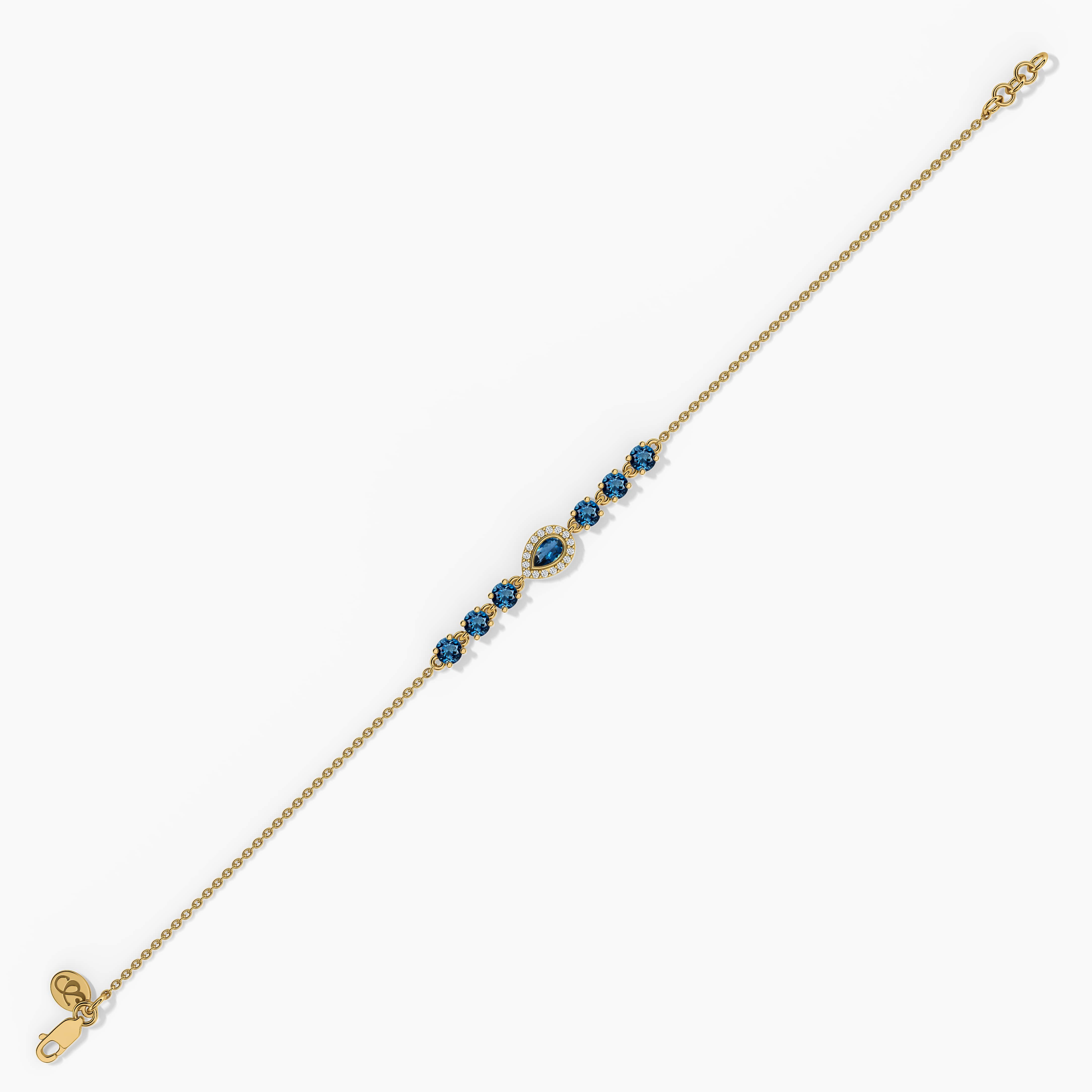 sapphire bracelet gold