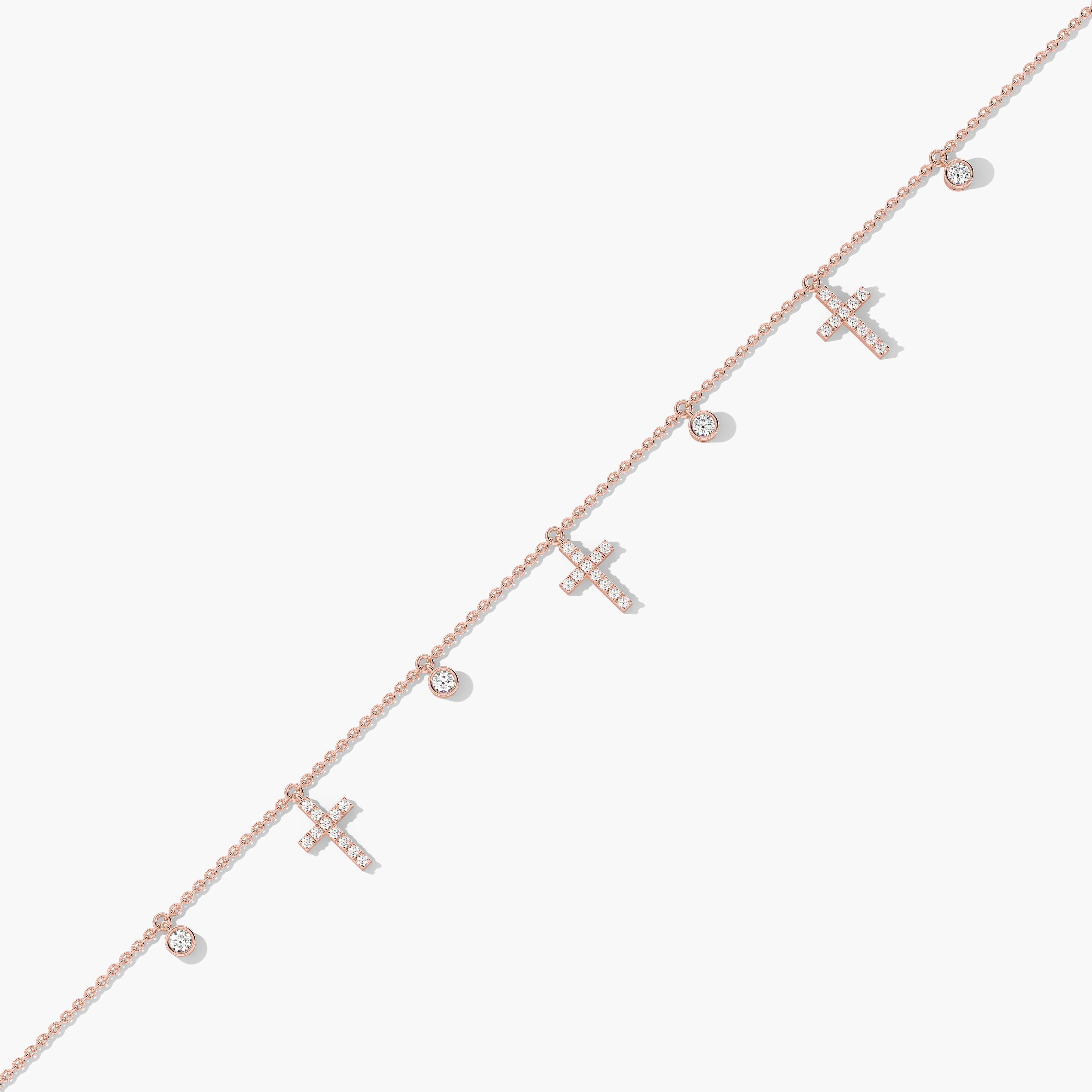 diamond cross bracelet