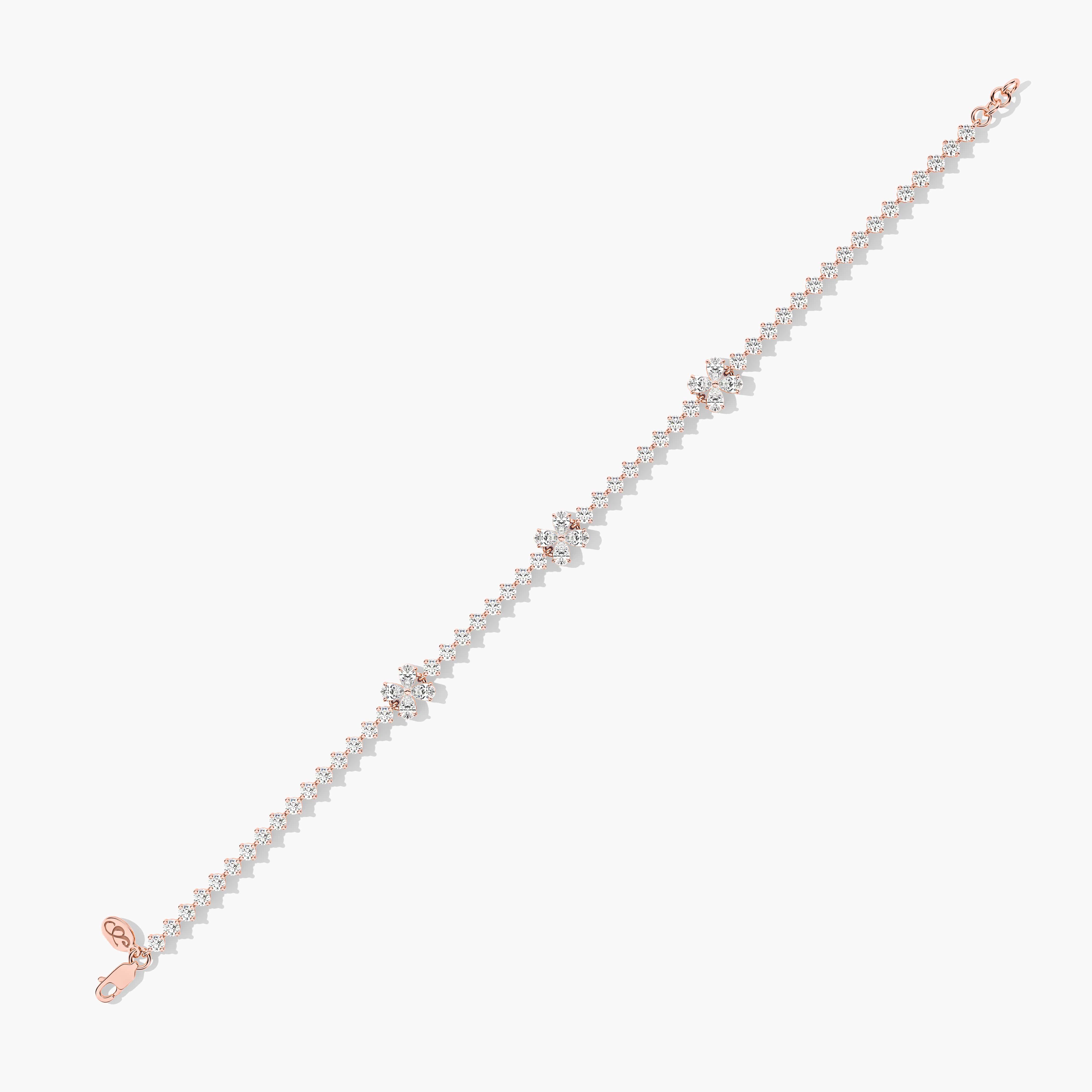 diamond and gold tennis bracelet