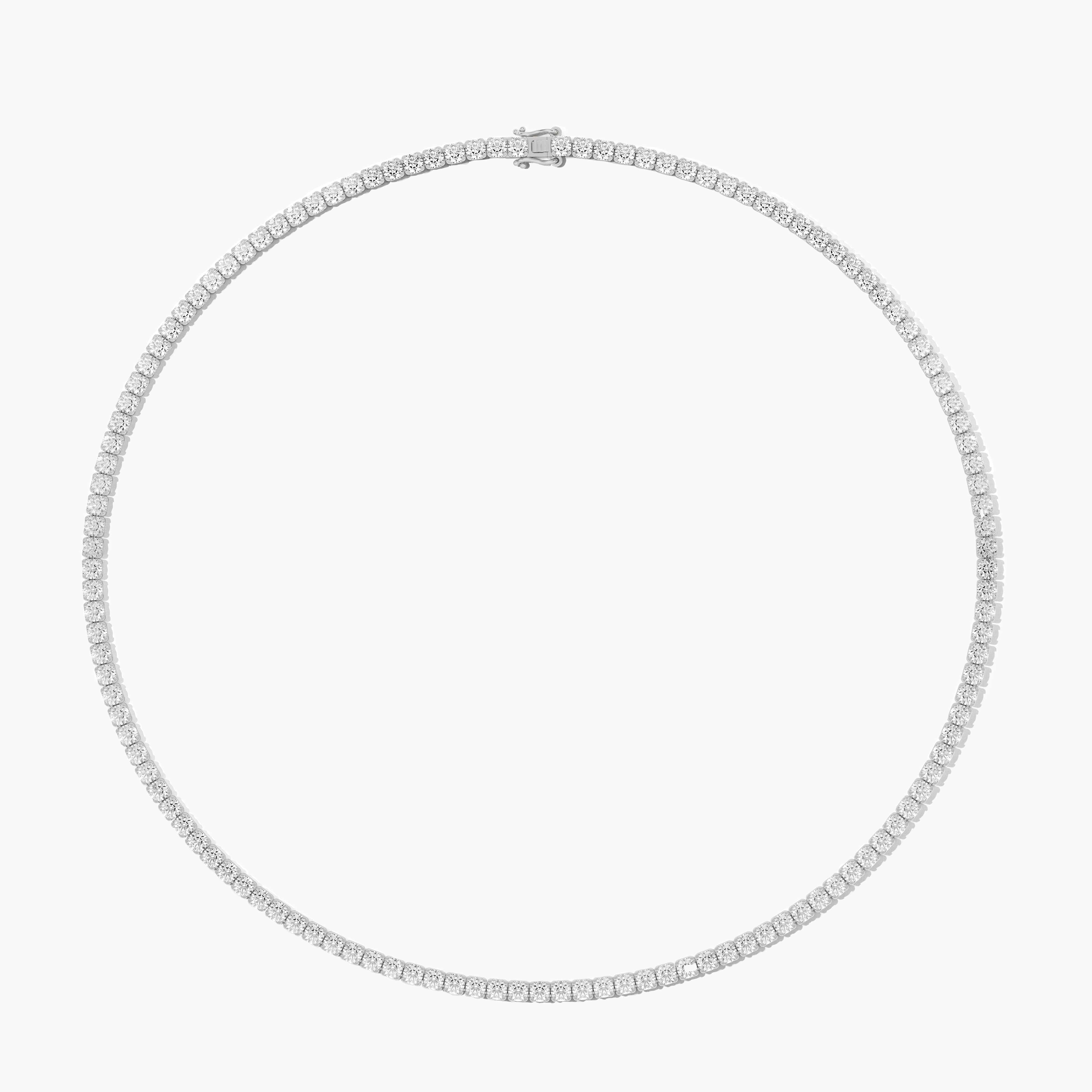 Round Moissanite Tennis Diamond Necklace for Women