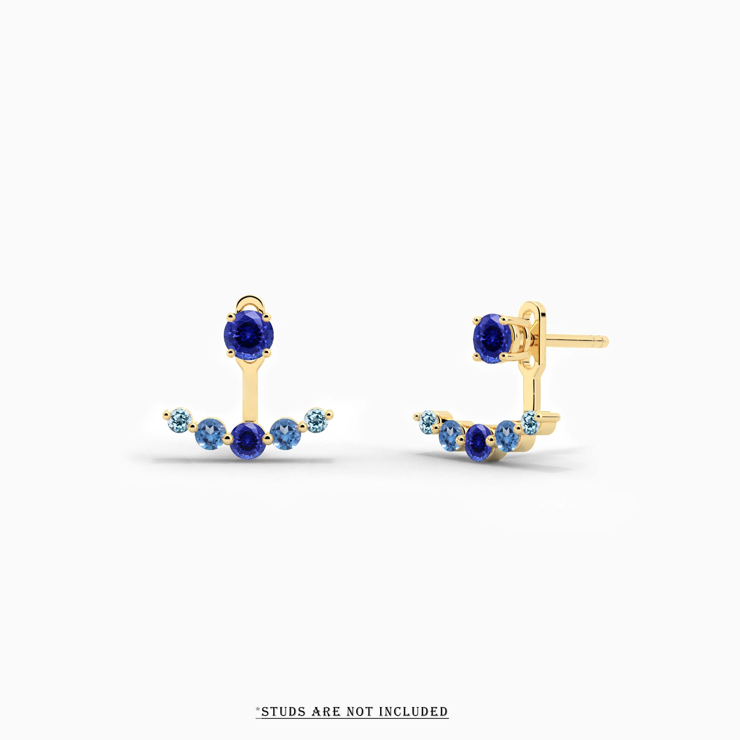 diamond stud earrings in sapphire