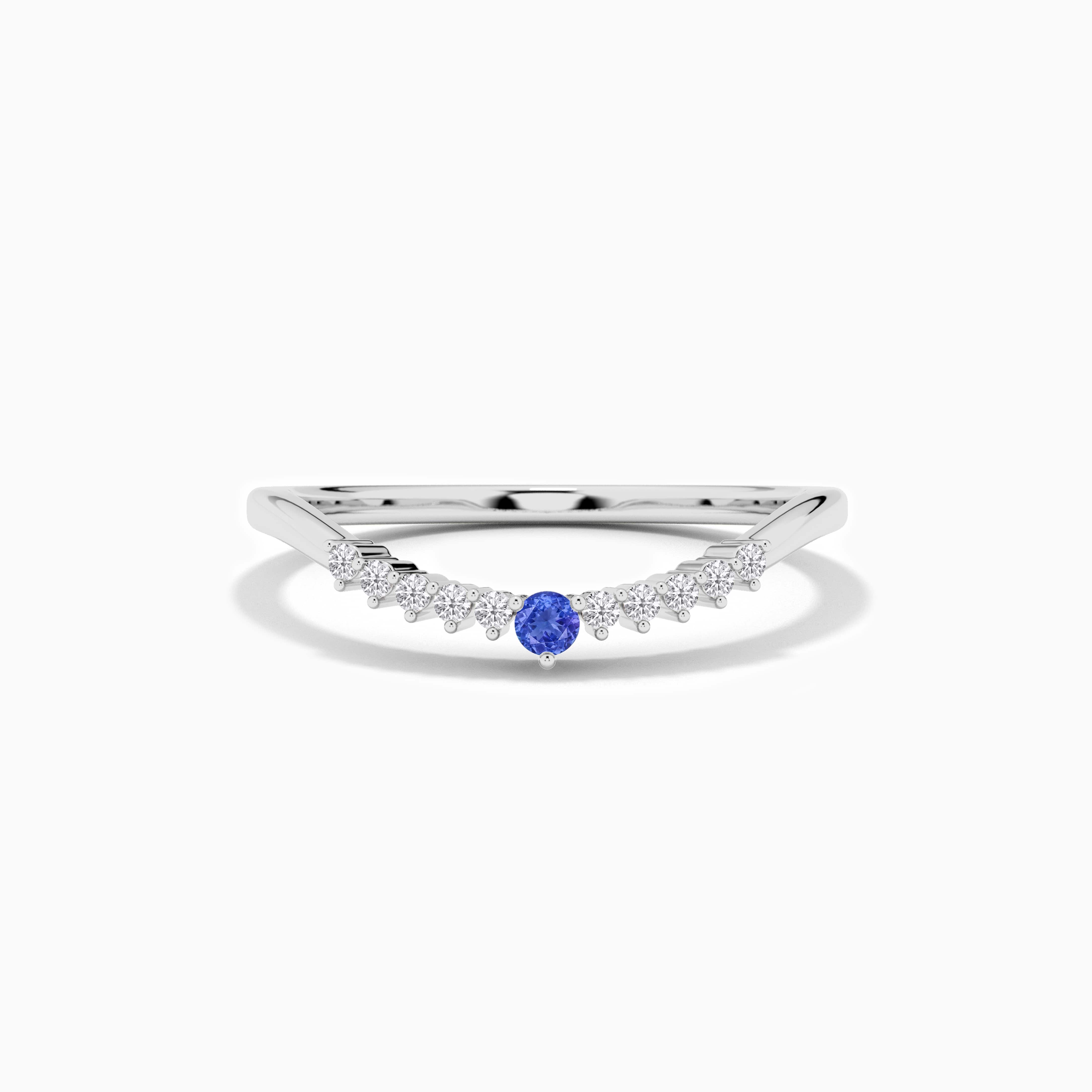 Birthstone and Round Stackable Diamond Ring