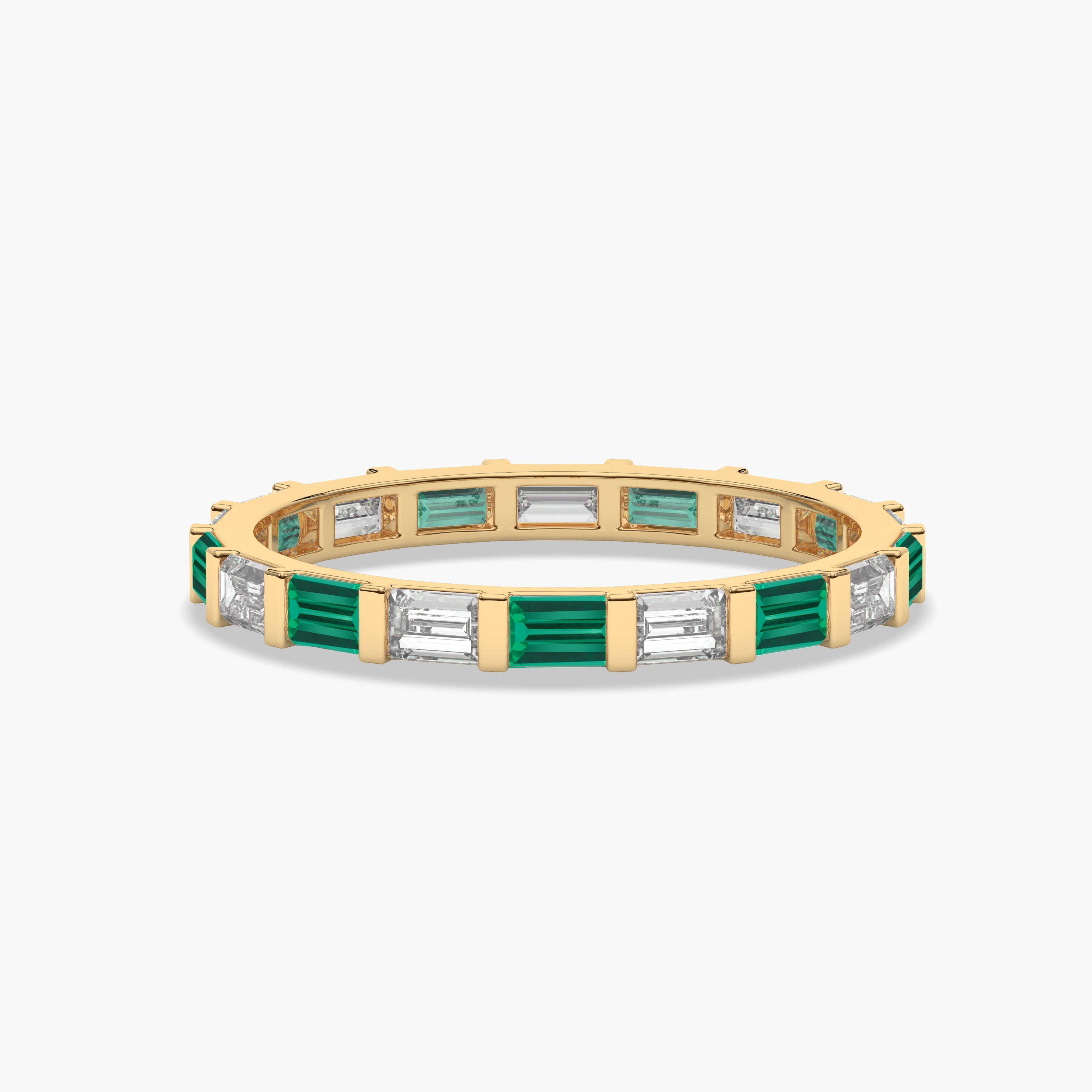 emerald and white diamond full band