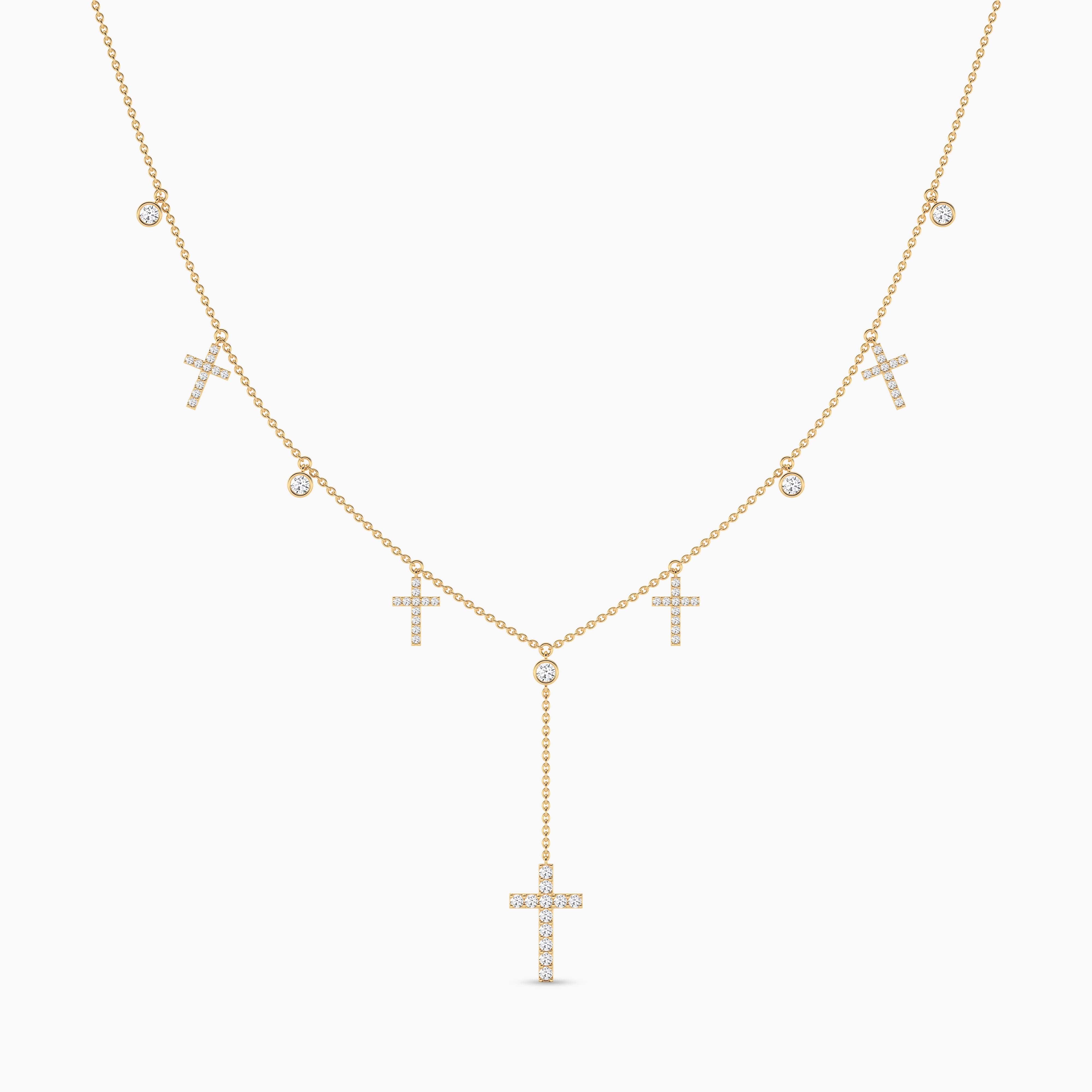 gold cross necklace​