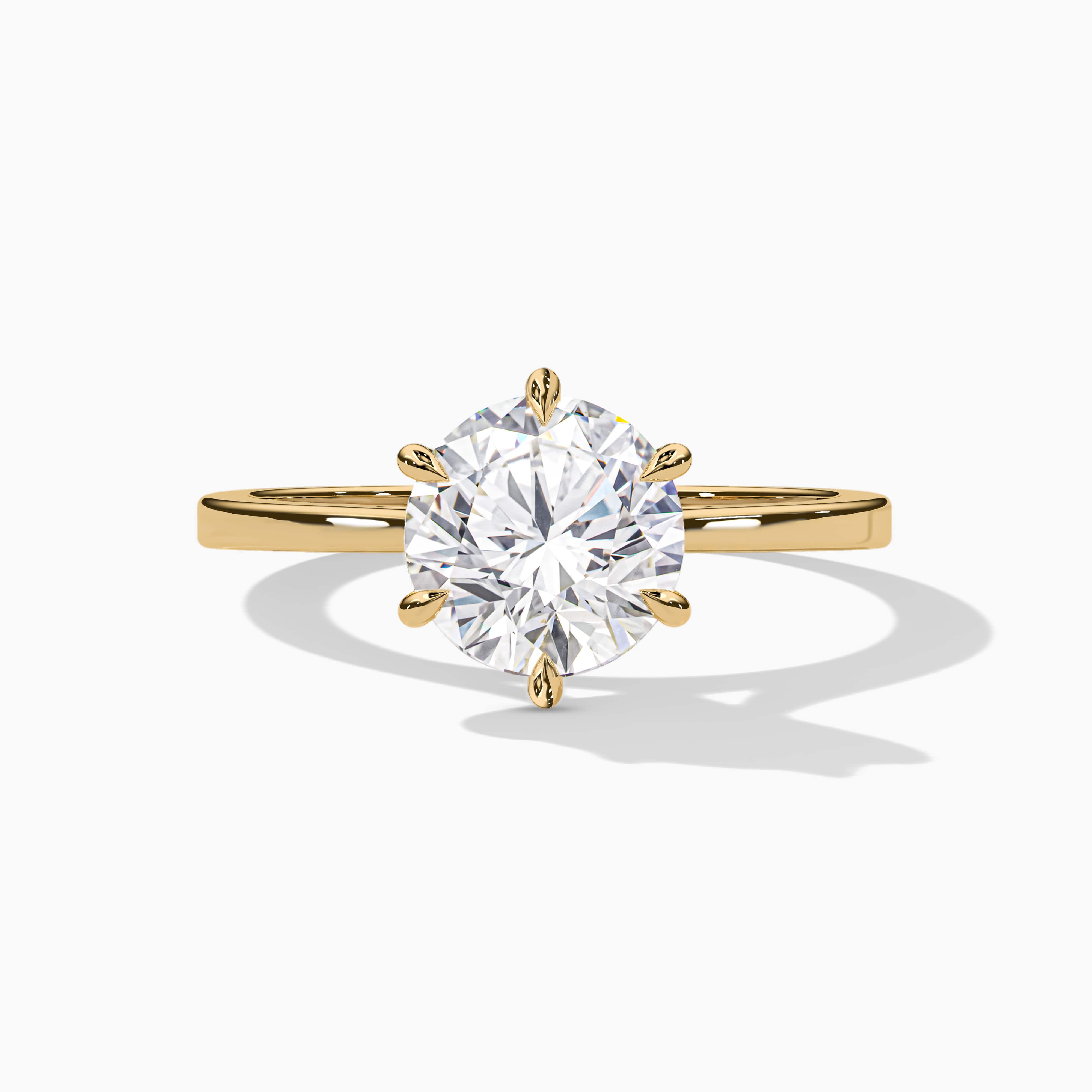 cathedral band engagement ring