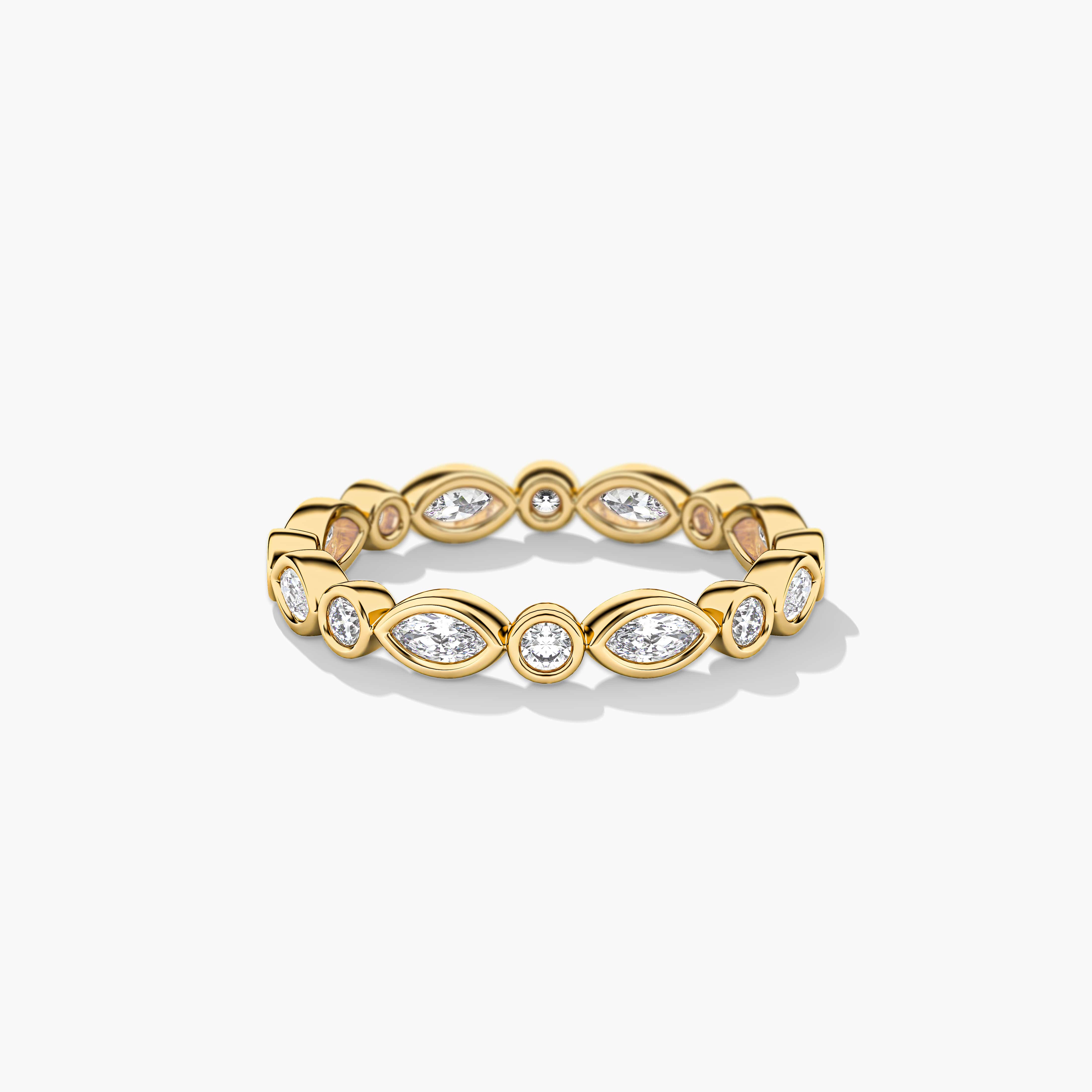 marquise diamond wedding band