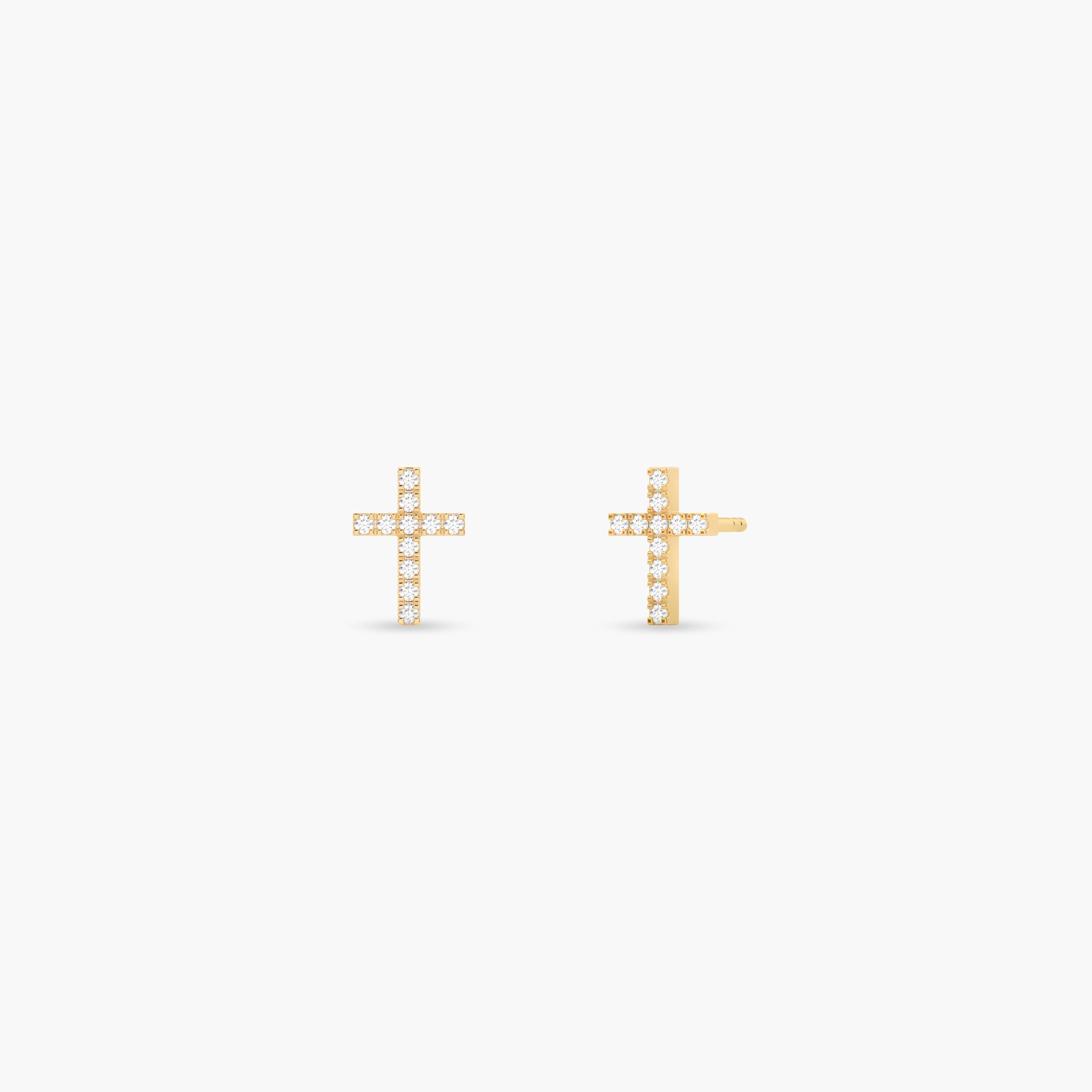 stud cross earrings