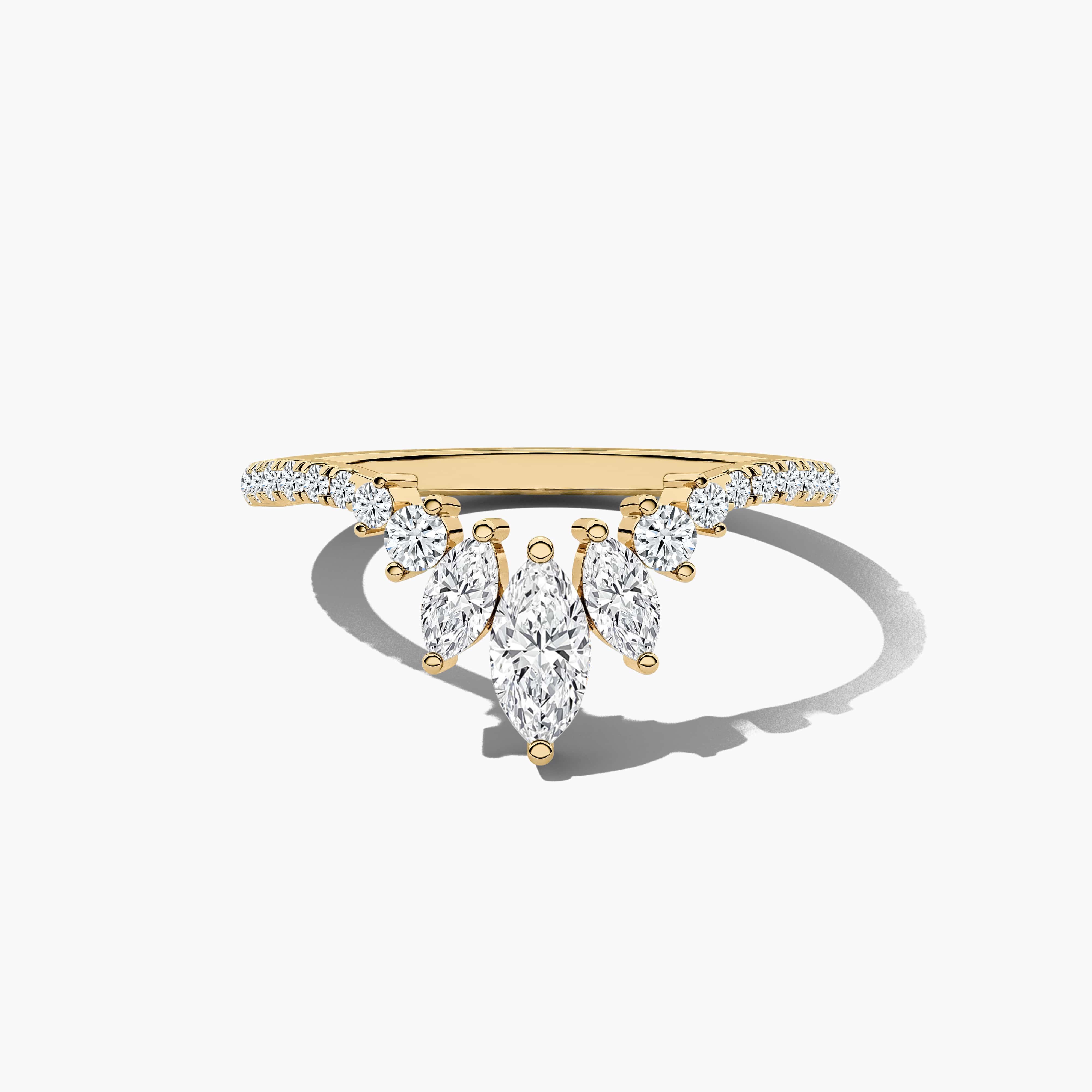 curved wedding band