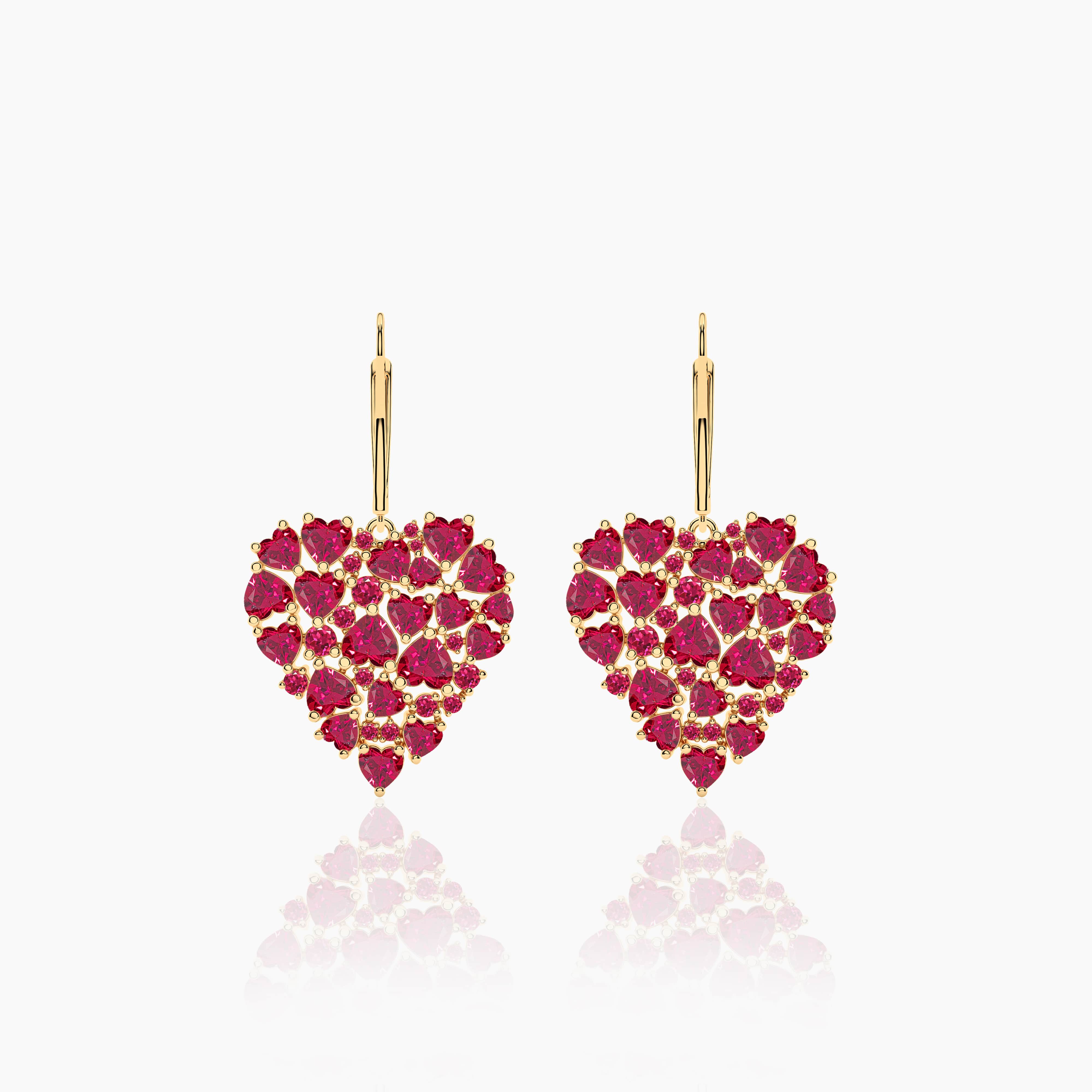 ruby earrings dangle