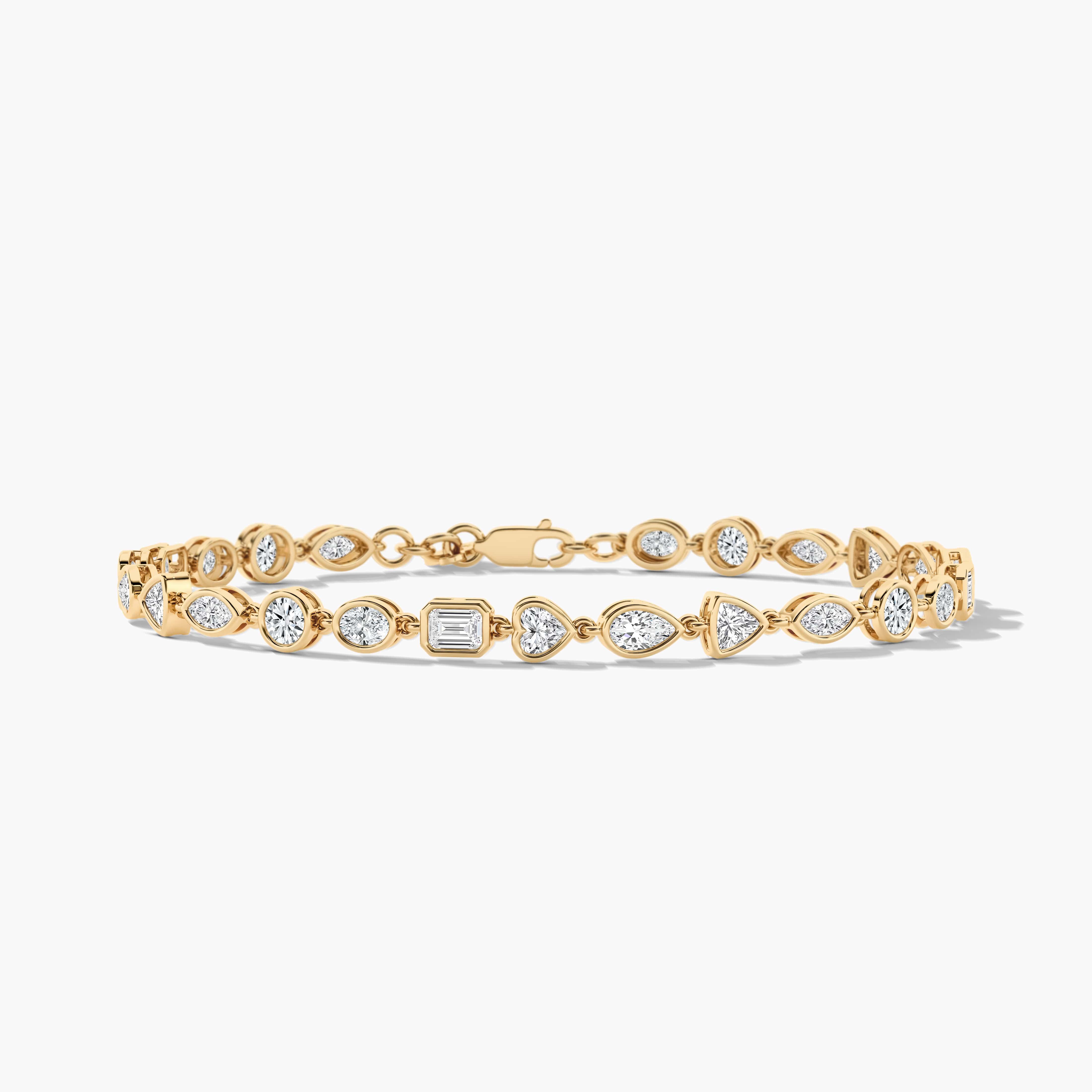 diamond tennis bracelet gold