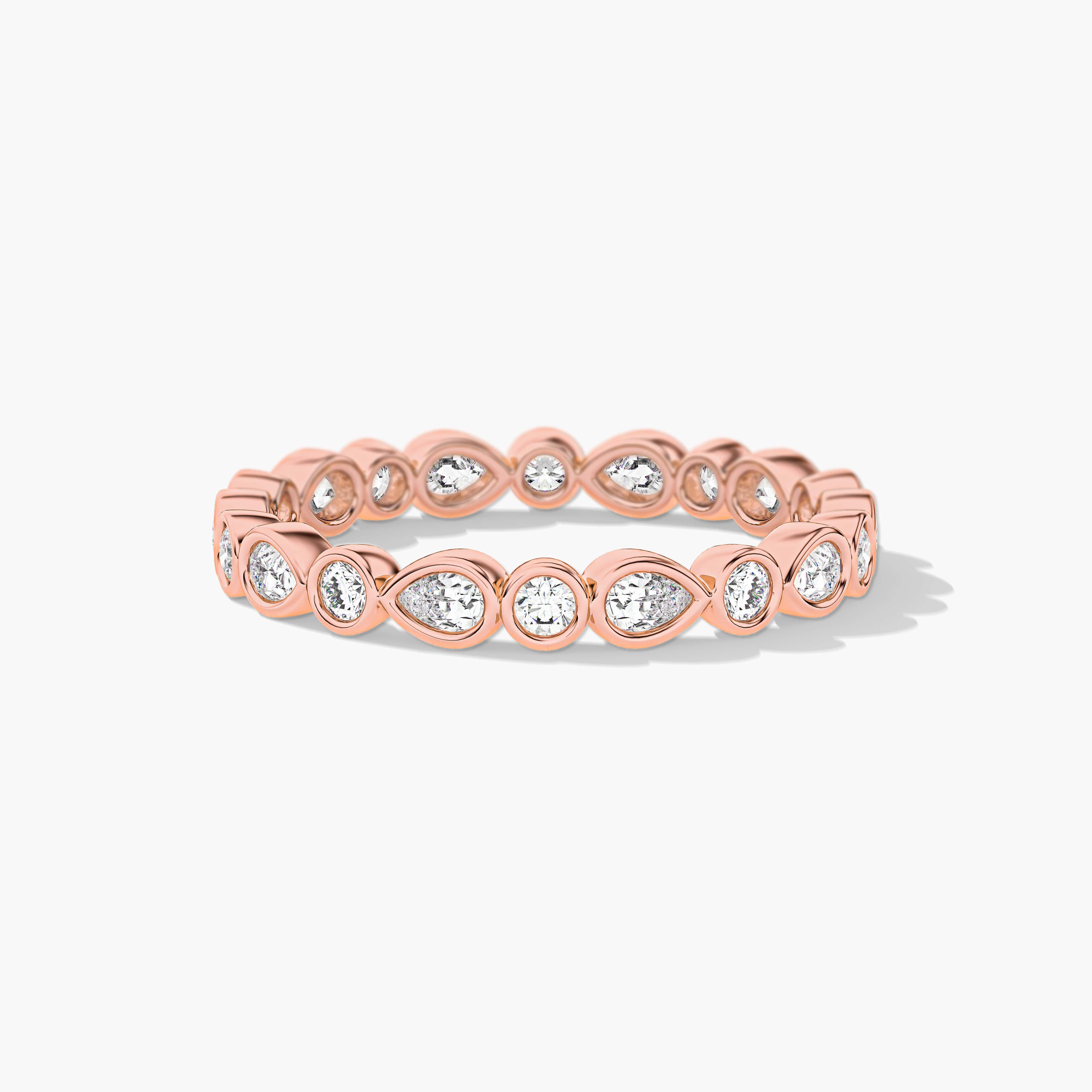 bezel set diamond wedding band