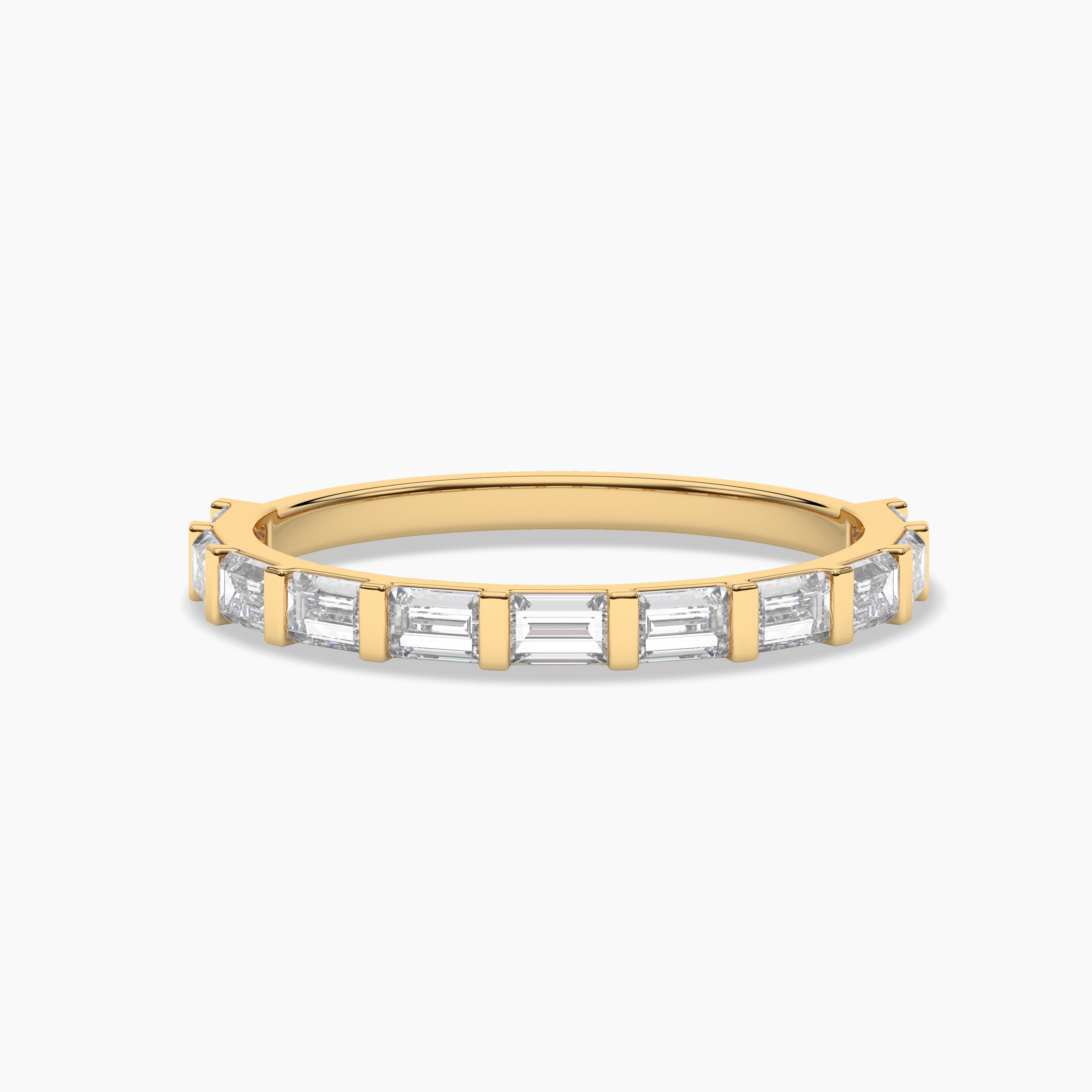 Floating Baguette Diamond Band Ring