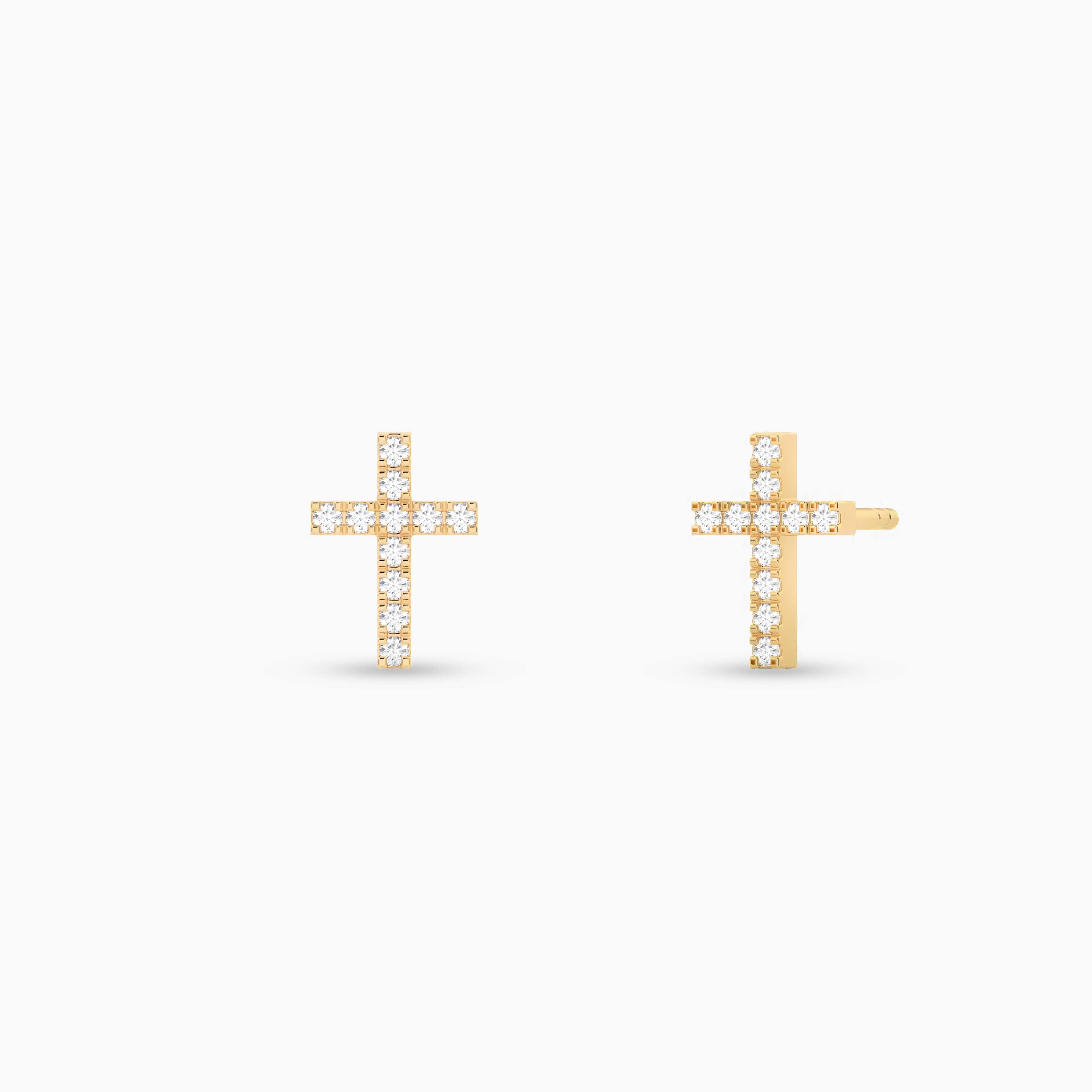 stud cross earrings