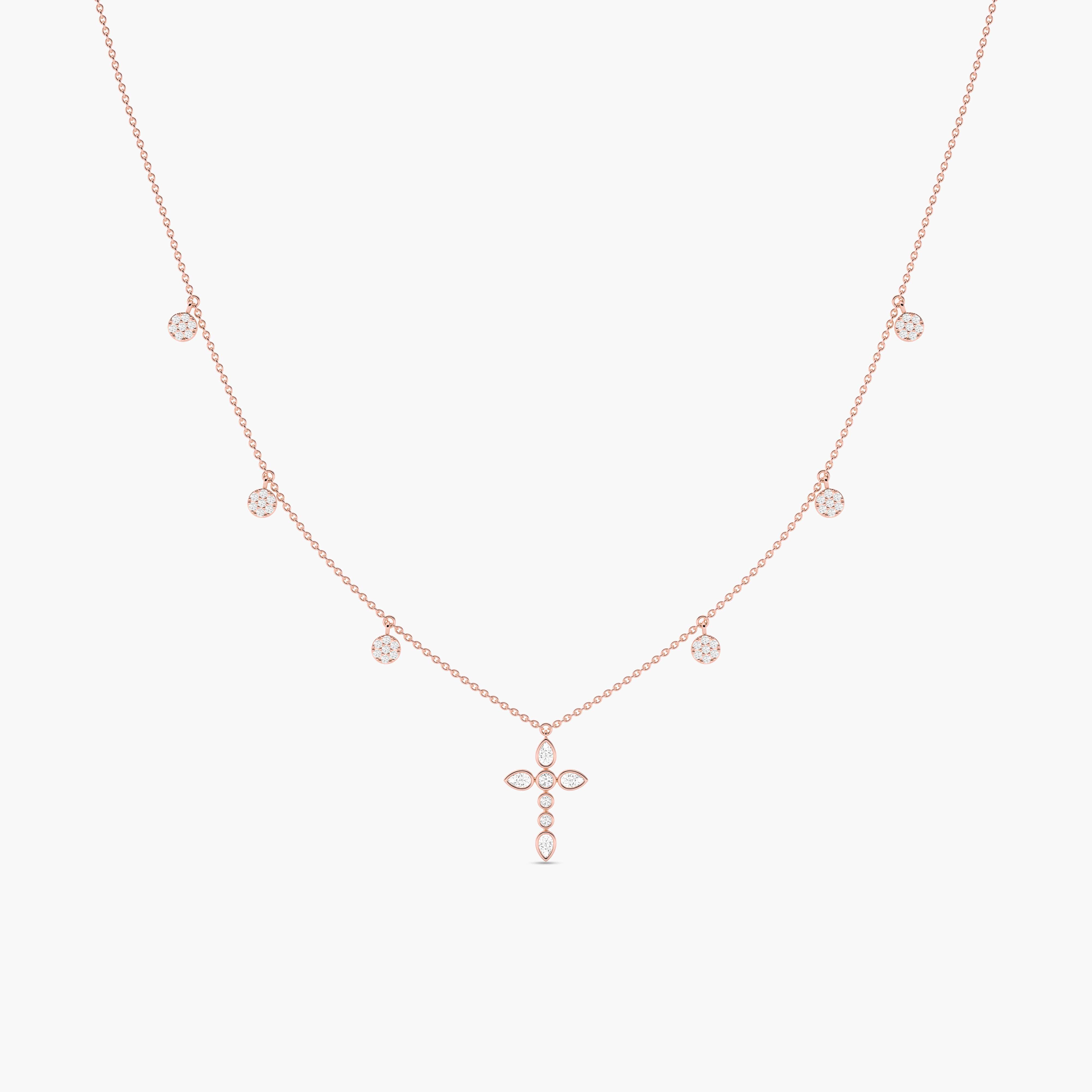 cross necklace with diamonds